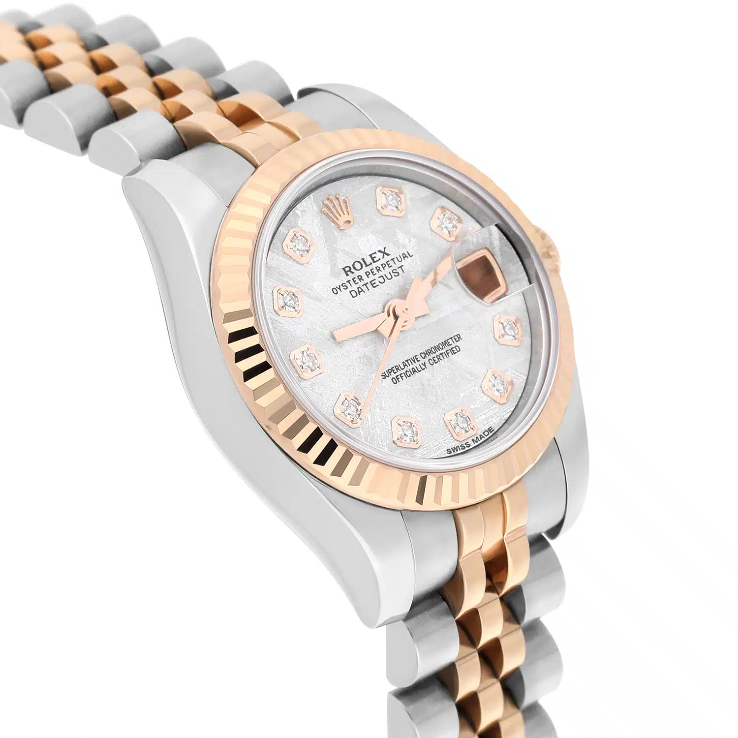 Rolex Lady-Datejust 26mm Stainless Steel & Rose Gold 179171 Meteorite Diamond – image 4