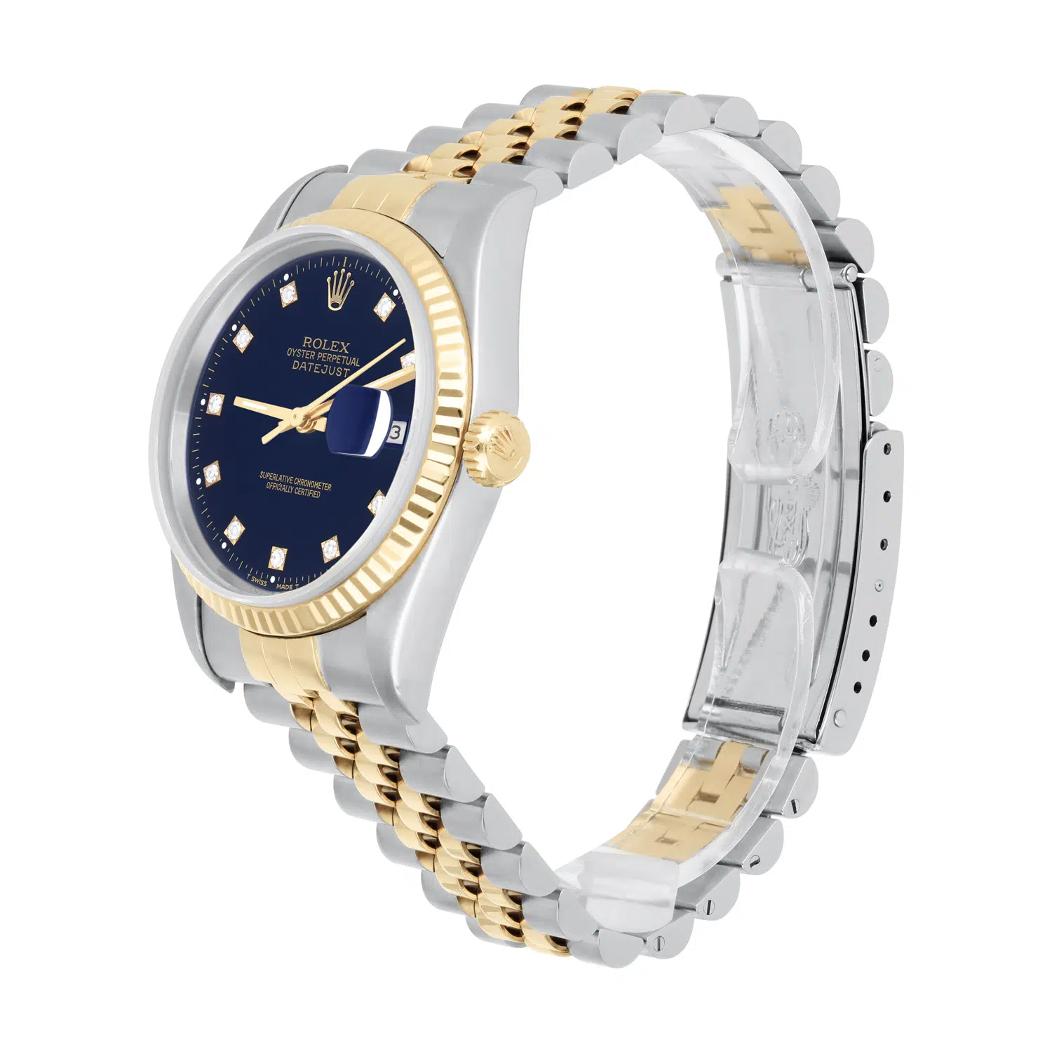 Rolex Datejust 36mm Two Tone Dark Blue Diamond Dial Jubilee 16233 Circa 1993 – image 7