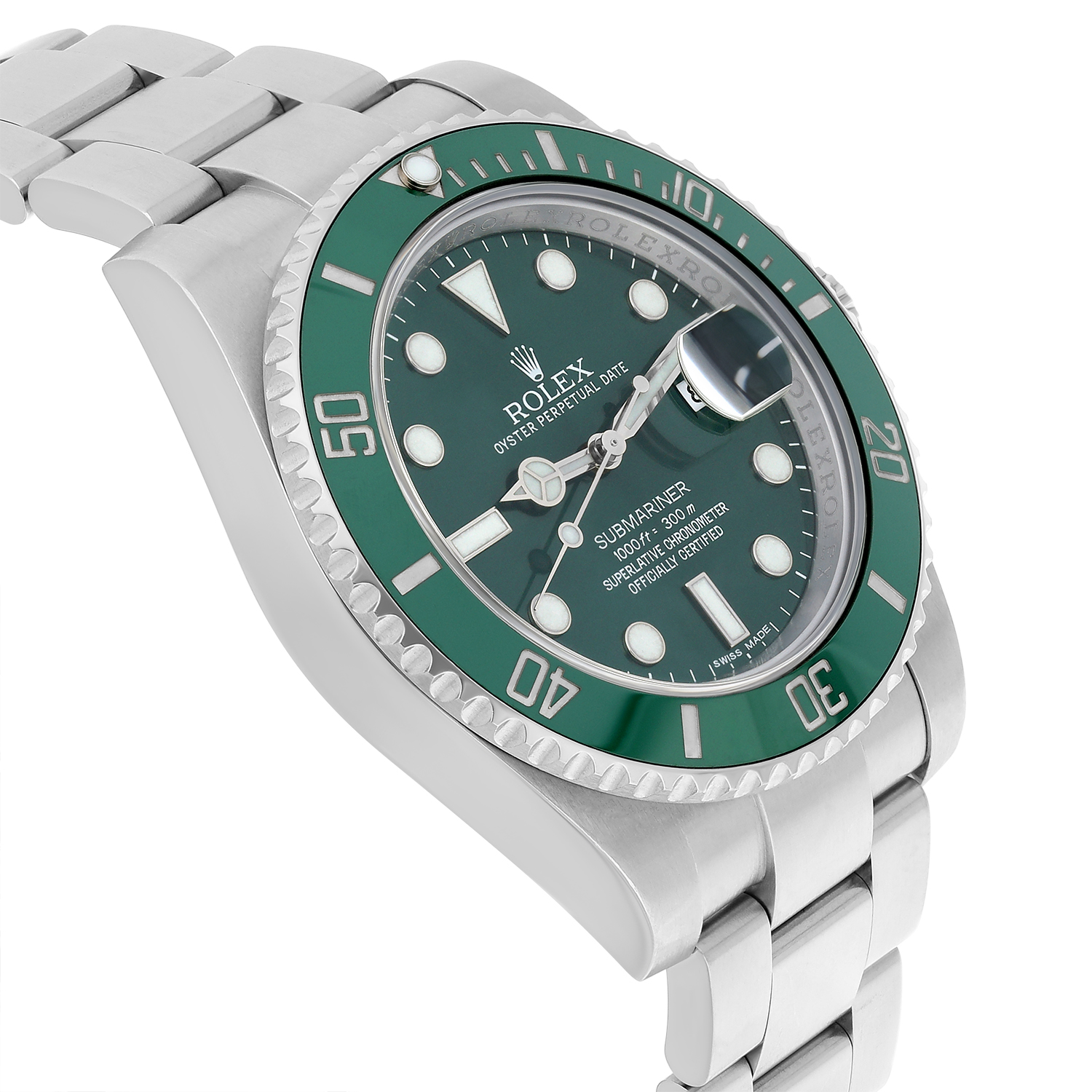 Rolex Submariner Date 40mm 116610LV HULK Steel Green Ceramic Bezel-Green Dial