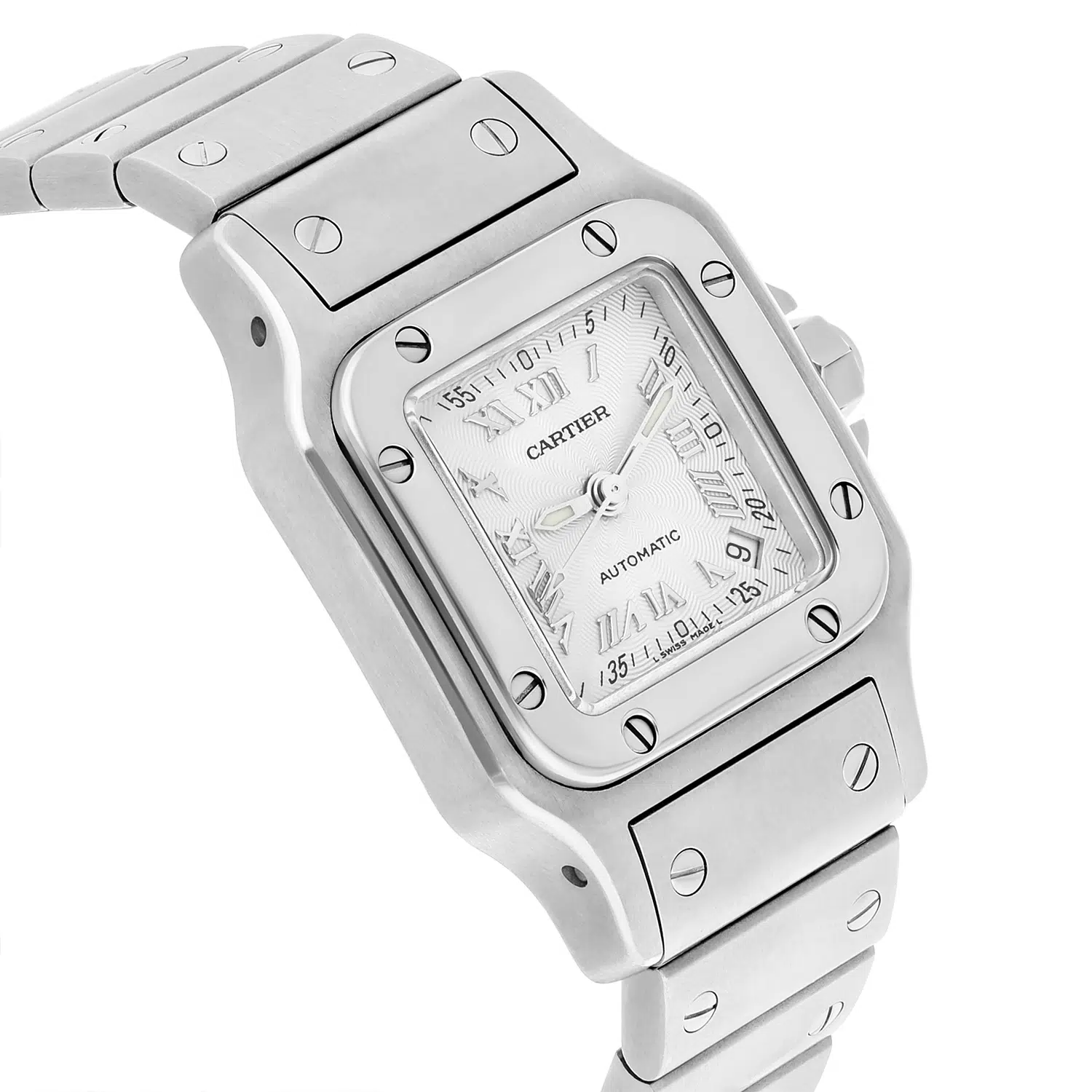 Cartier Santos Galbée Silver Dial Small Steel Ladies Watch W20054D6/2423 – image 4