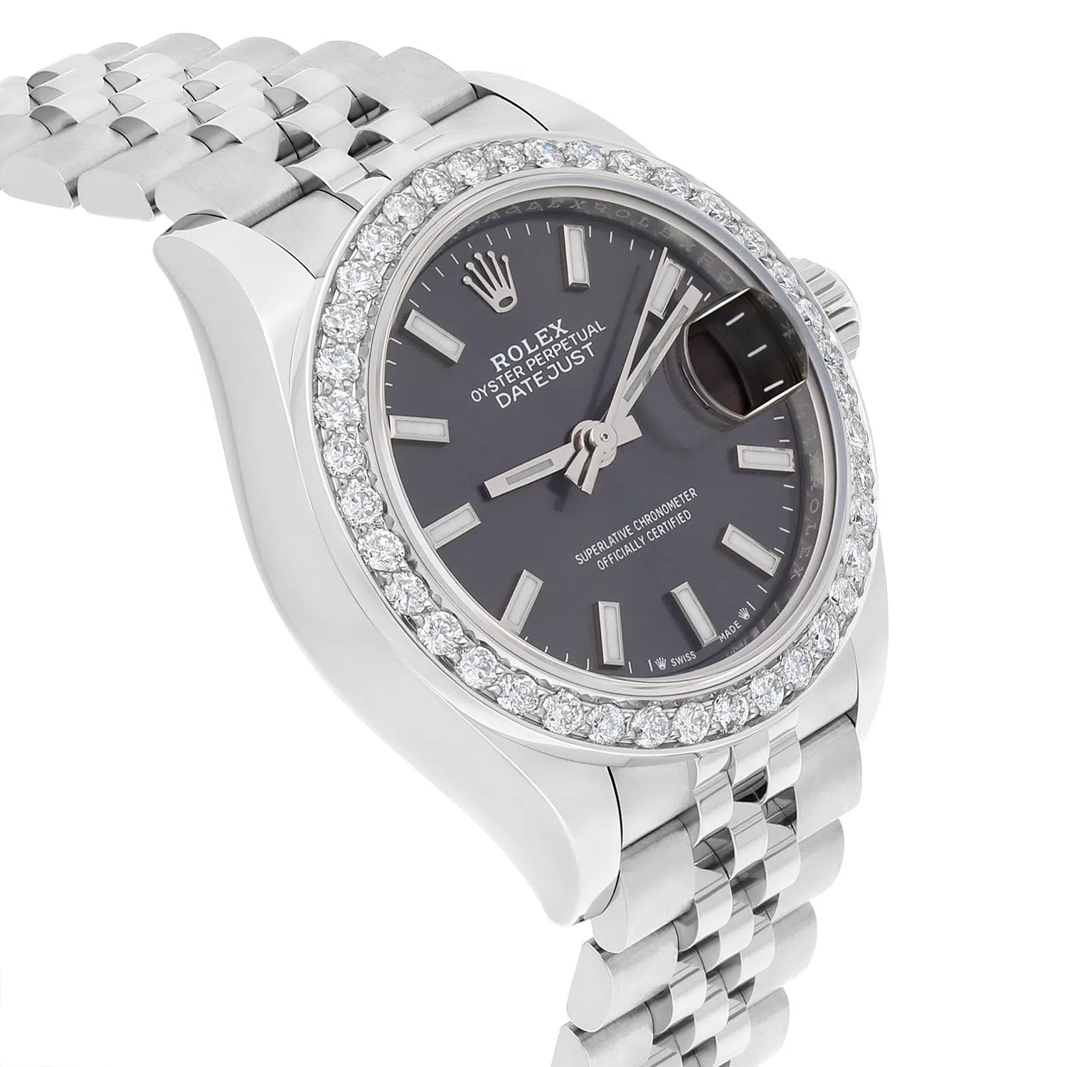 Rolex Datejust 28 Dark Grey Diamond Stainless Steel Jubilee 279160 New 2022 – image 5