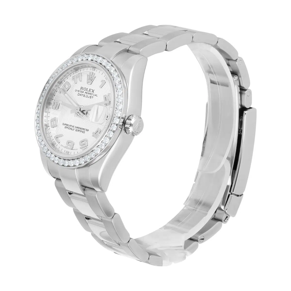 Rolex Lady-Datejust 178240 31mm Stainless Steel Diamond Bezel with Concentric Silver Dial Watch – image 4