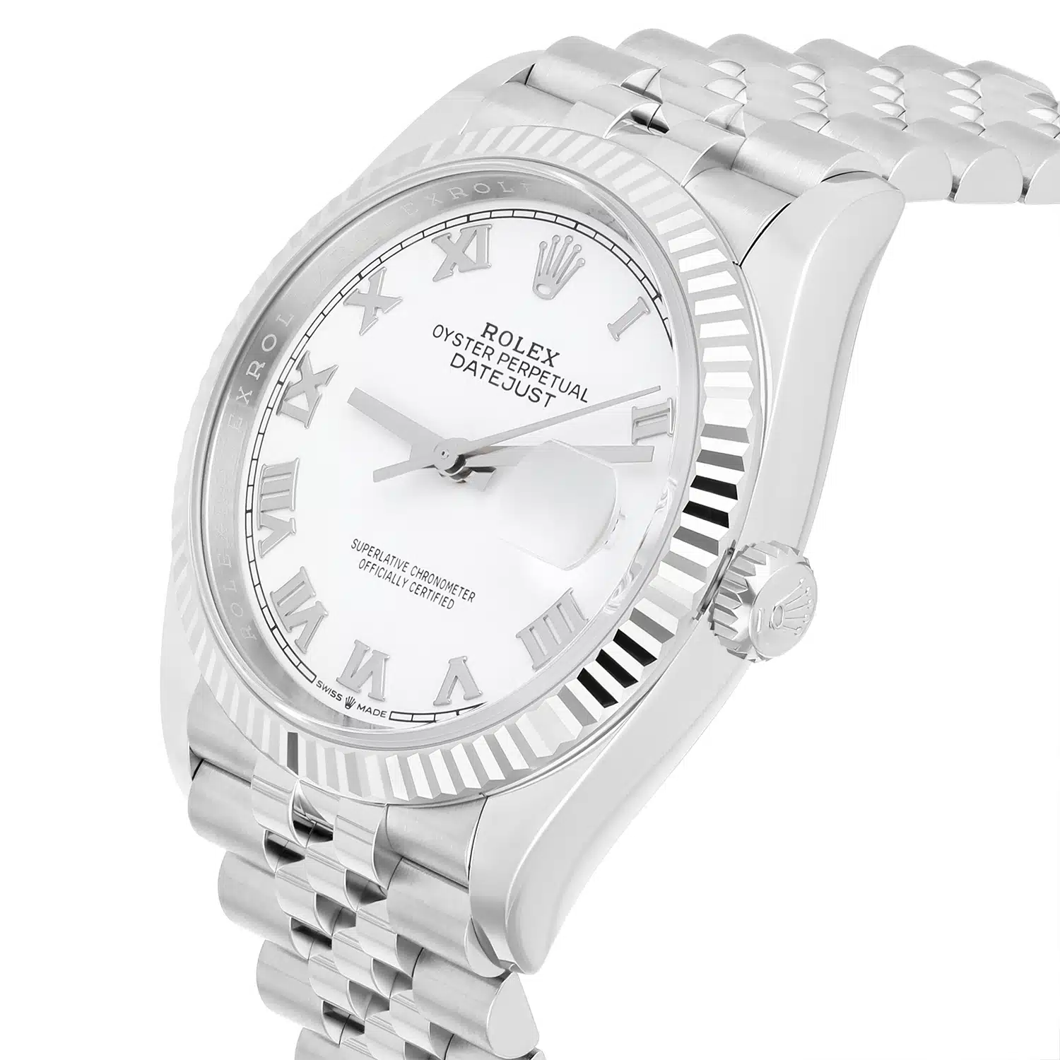 Rolex Datejust 126234 Steel 36mm White Roman Dial Jubilee Bracelet 2023 Complete – image 4