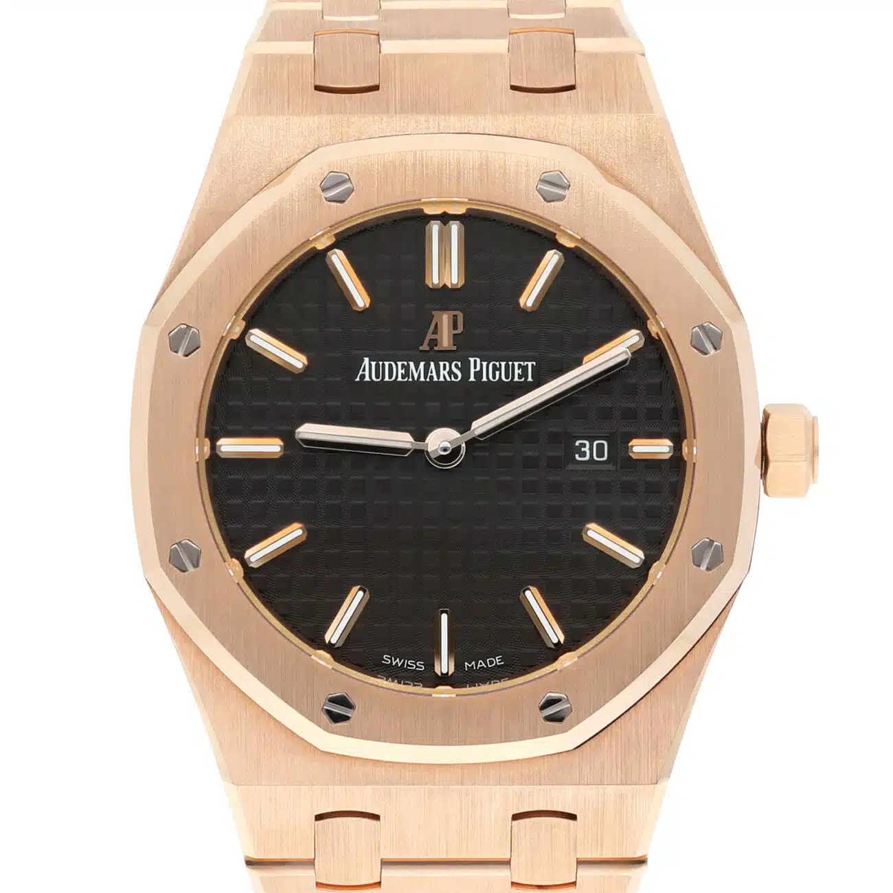 Audemars Piguet 67650OR.OO.1261OR.01 Royal Oak Lady 33mm Rose Gold Brown Dial