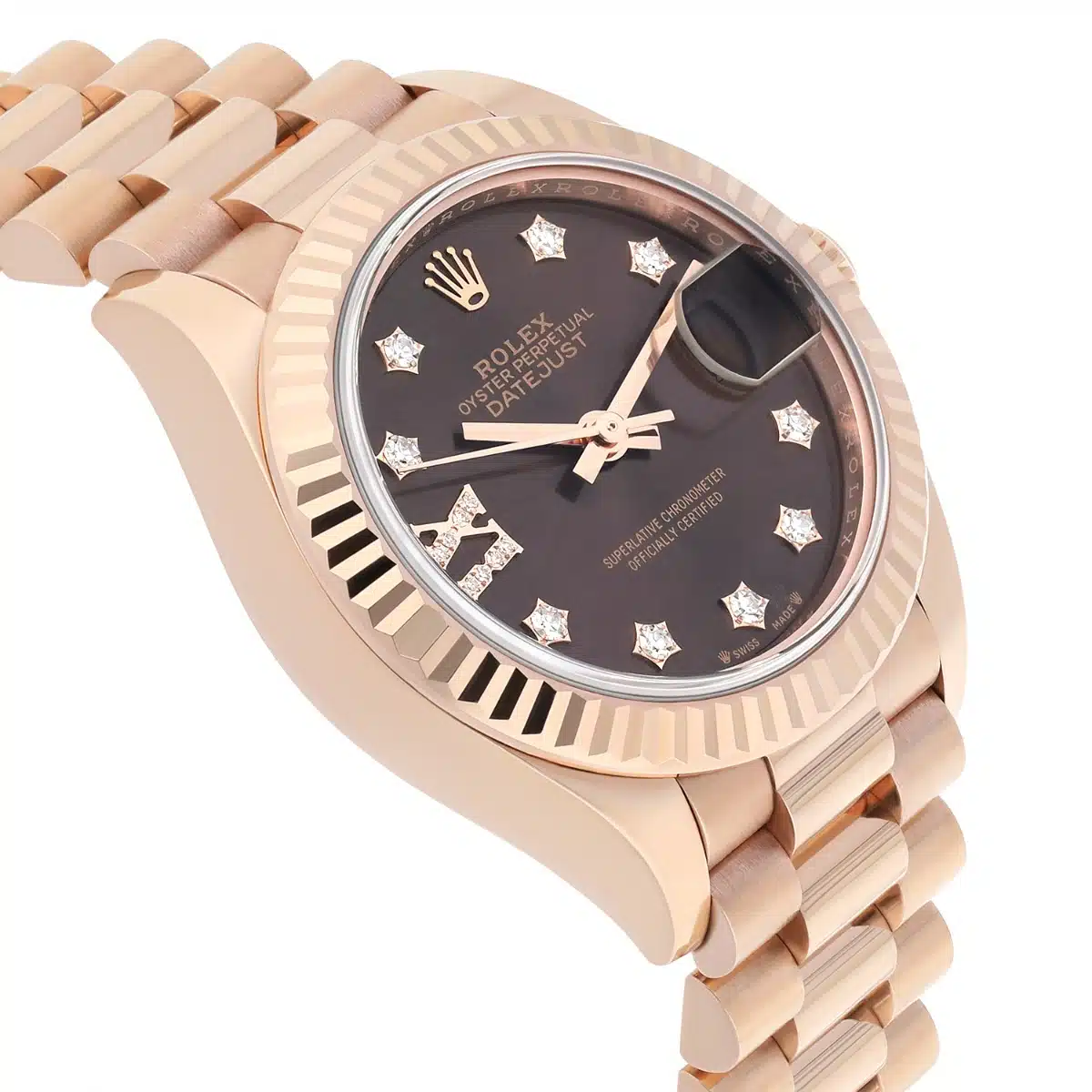 Rolex Lady-Datejust 28mm Everose Gold Women's Watch 279175 Presidential Band – image 4