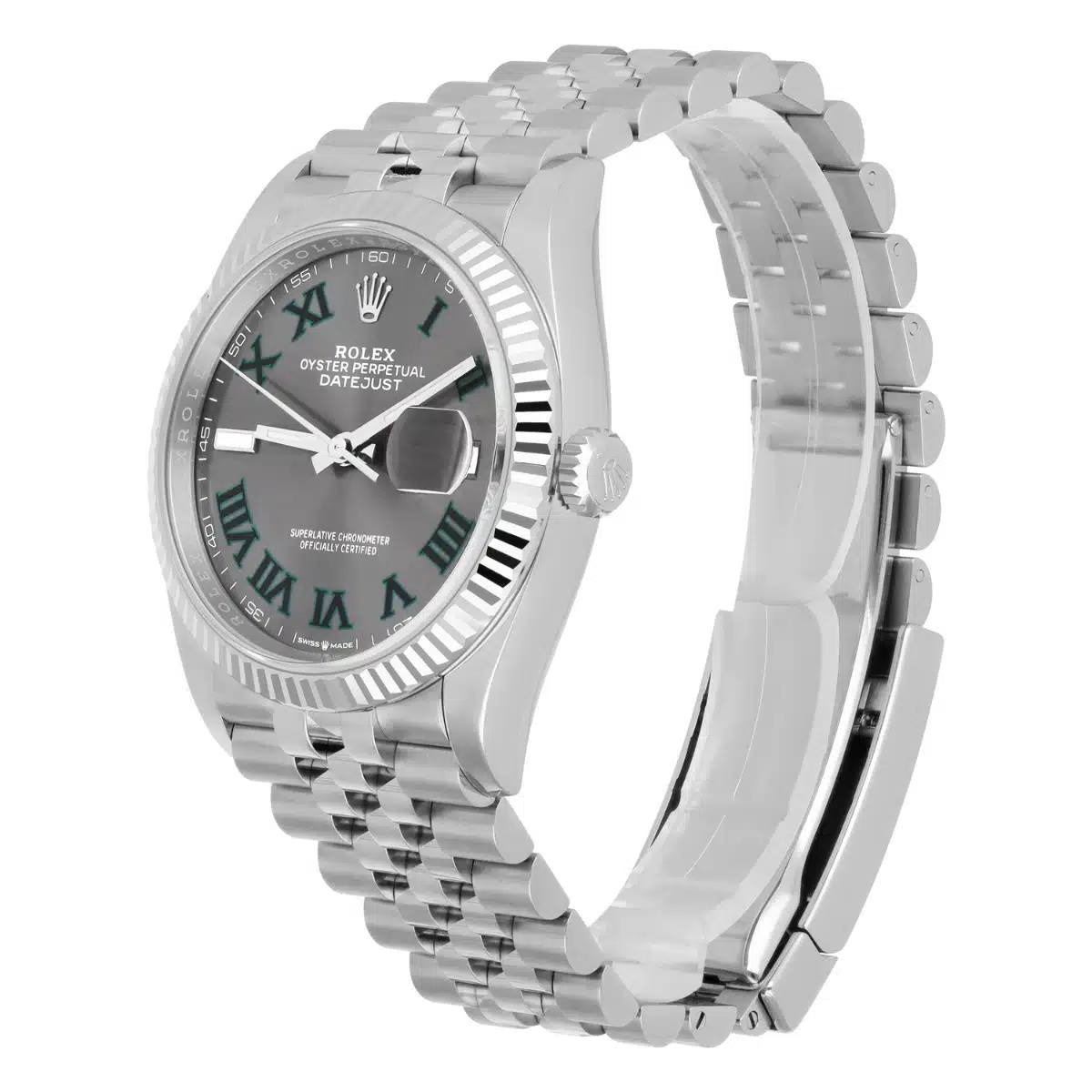 Rolex Datejust 126234 36mm Wimbledon Dial Jubilee Bracelet Stainless Steel Watch – image 4