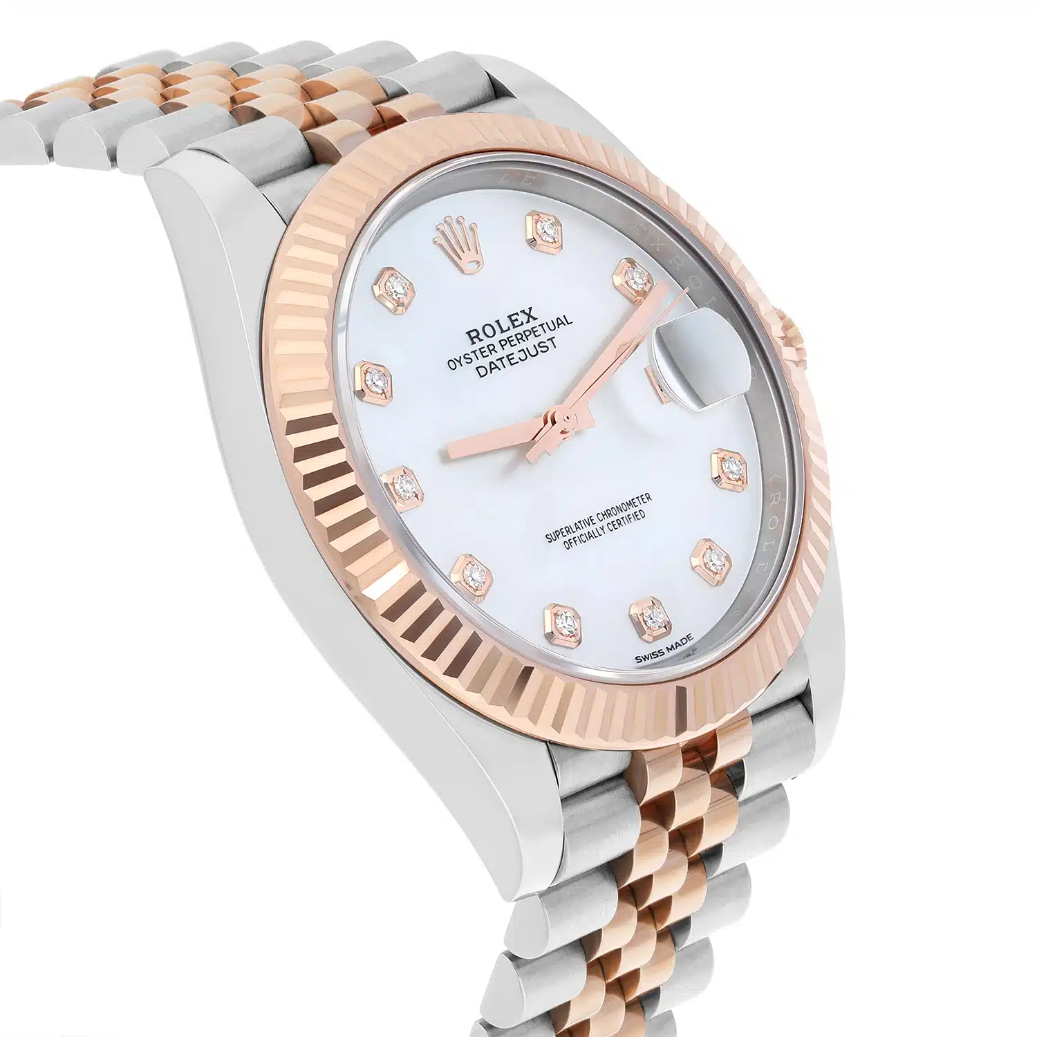 Rolex Datejust 41mm 126331-0014 Steel & Rose Gold Mother of Pearl Diamond Dial MINT – image 5