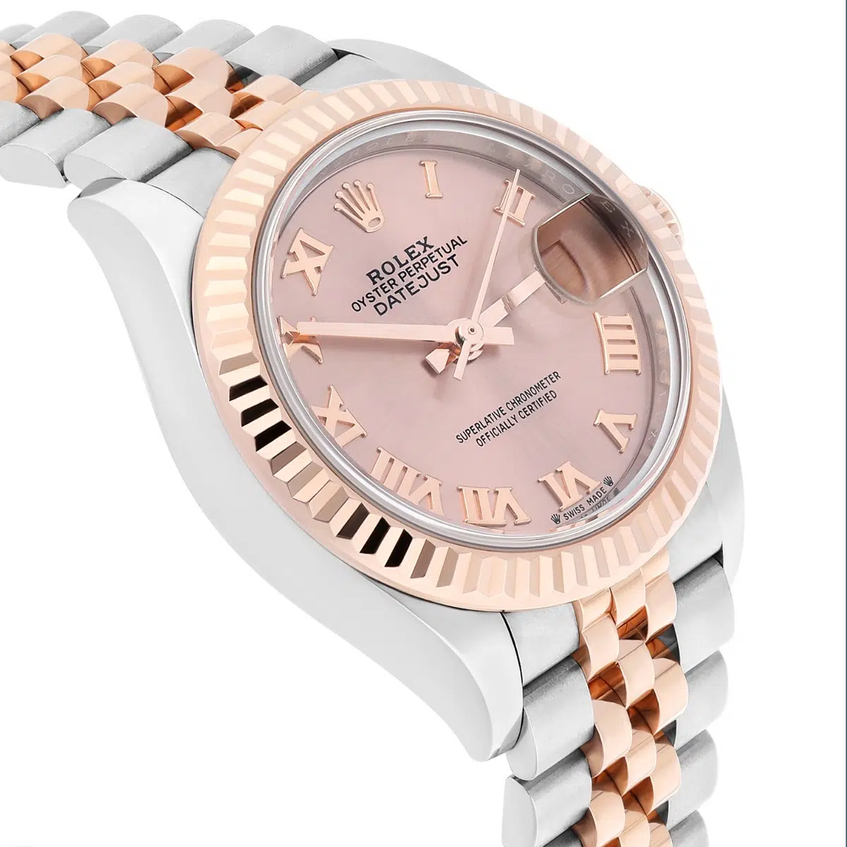 Rolex Lady Datejust 28mm Rose Gold/Steel Pink Roman Dial  Jubilee Bracelet 279171, B/P – image 5