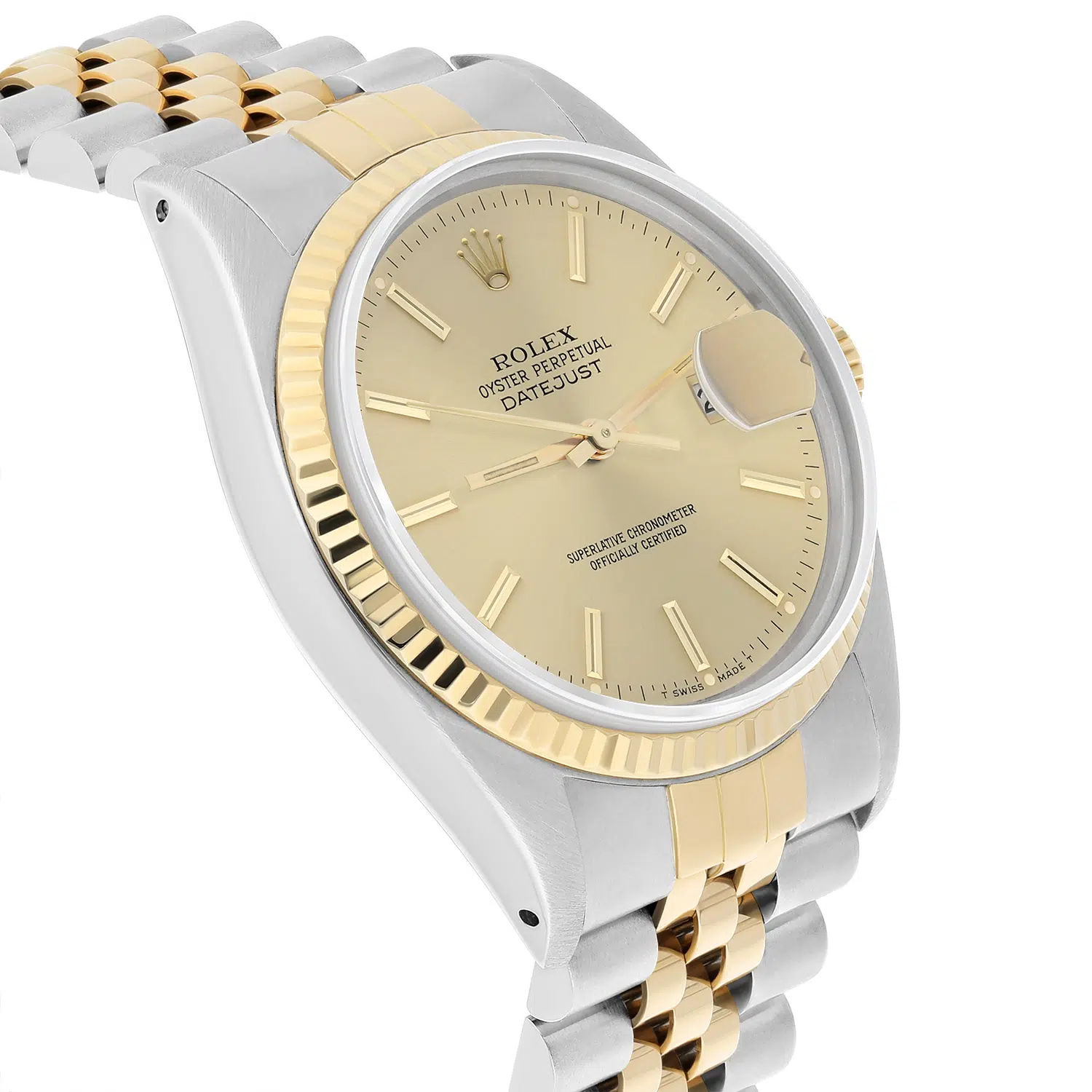 Rolex Datejust 36mm Two Tone Champagne lndex Dial Jubilee 16013 Circa 1986 Complete – image 5