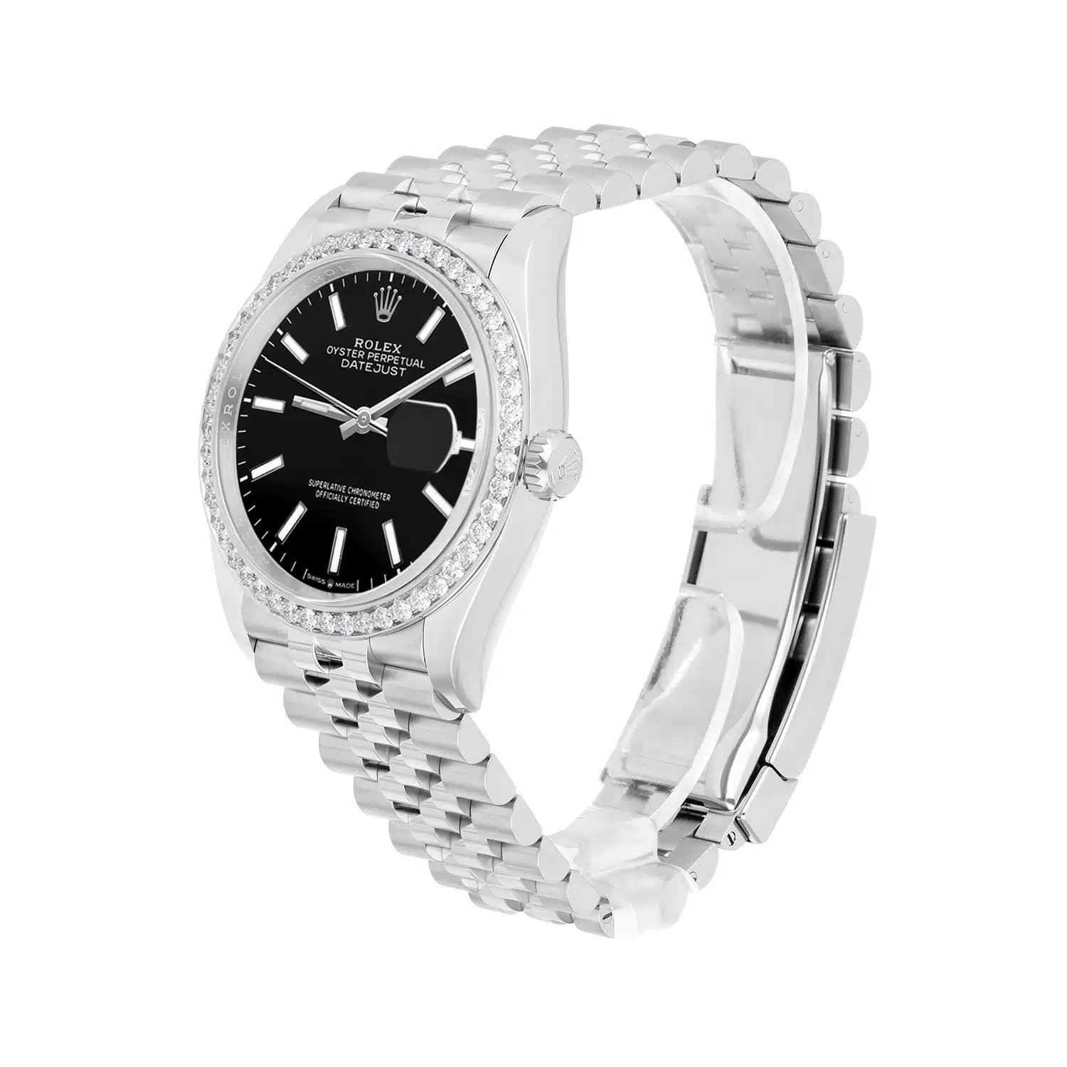 Unworn Rolex Datejust Black 36mm Stainless Steel Jubilee Watch 126234 Complete – image 3
