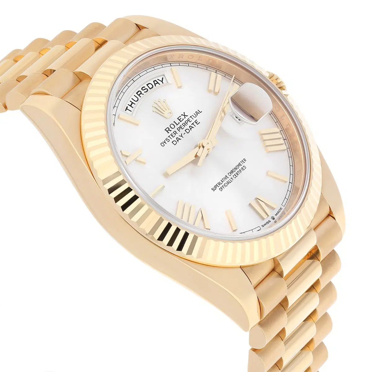 Rolex Day-Date 40 228238-0002 yellow gold President, silver dial - view 6
