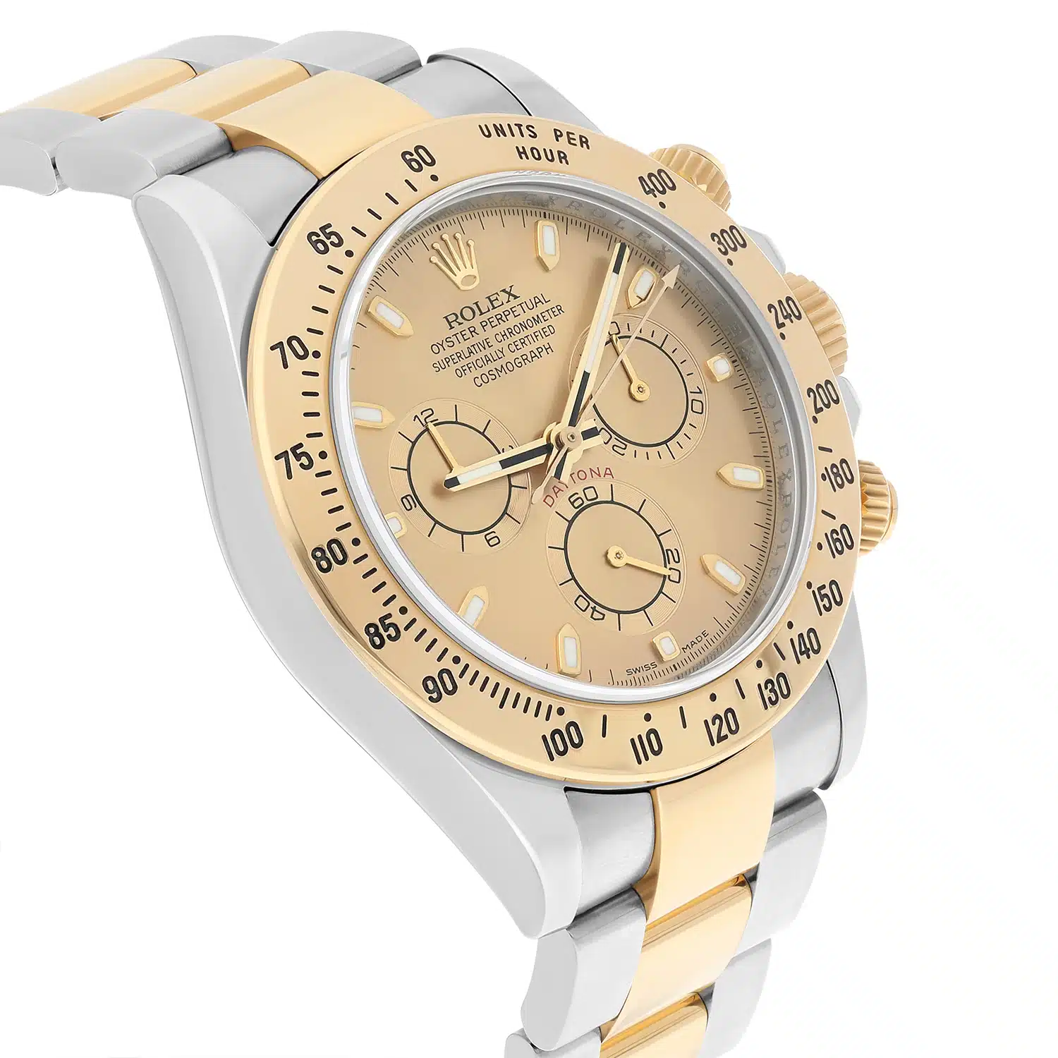 Rolex Daytona 116523 Champagne Dial Stainless Steel Yellow Gold  Mens Watch – image 5