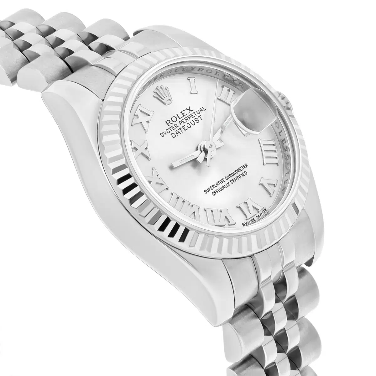 Rolex 26mm Lady-Datejust 179174 Steel & White Gold Watch Silver Dial Jubilee – image 4