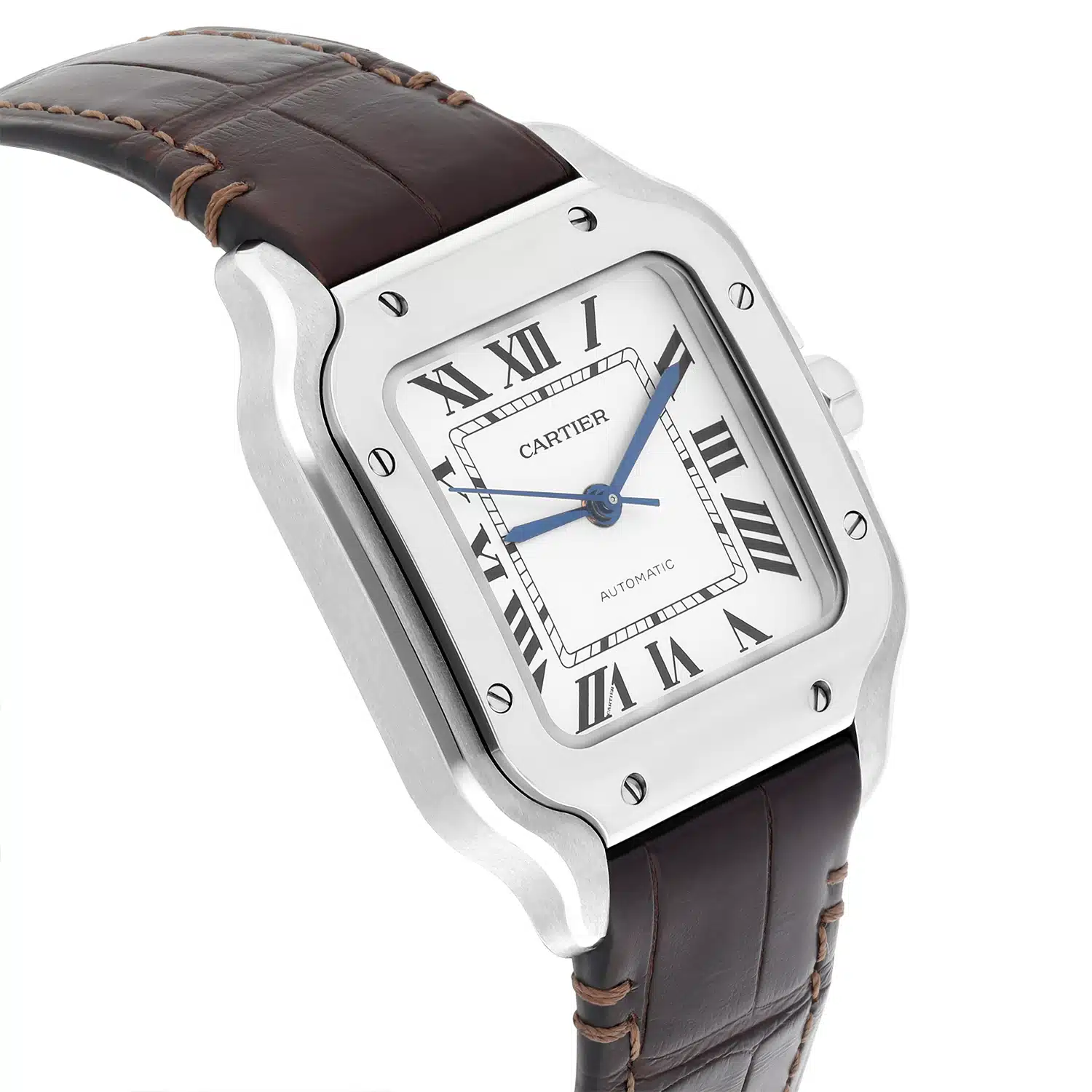 Cartier Santos WSSA0029 35 MM Silver-tone Dial Pre-owned