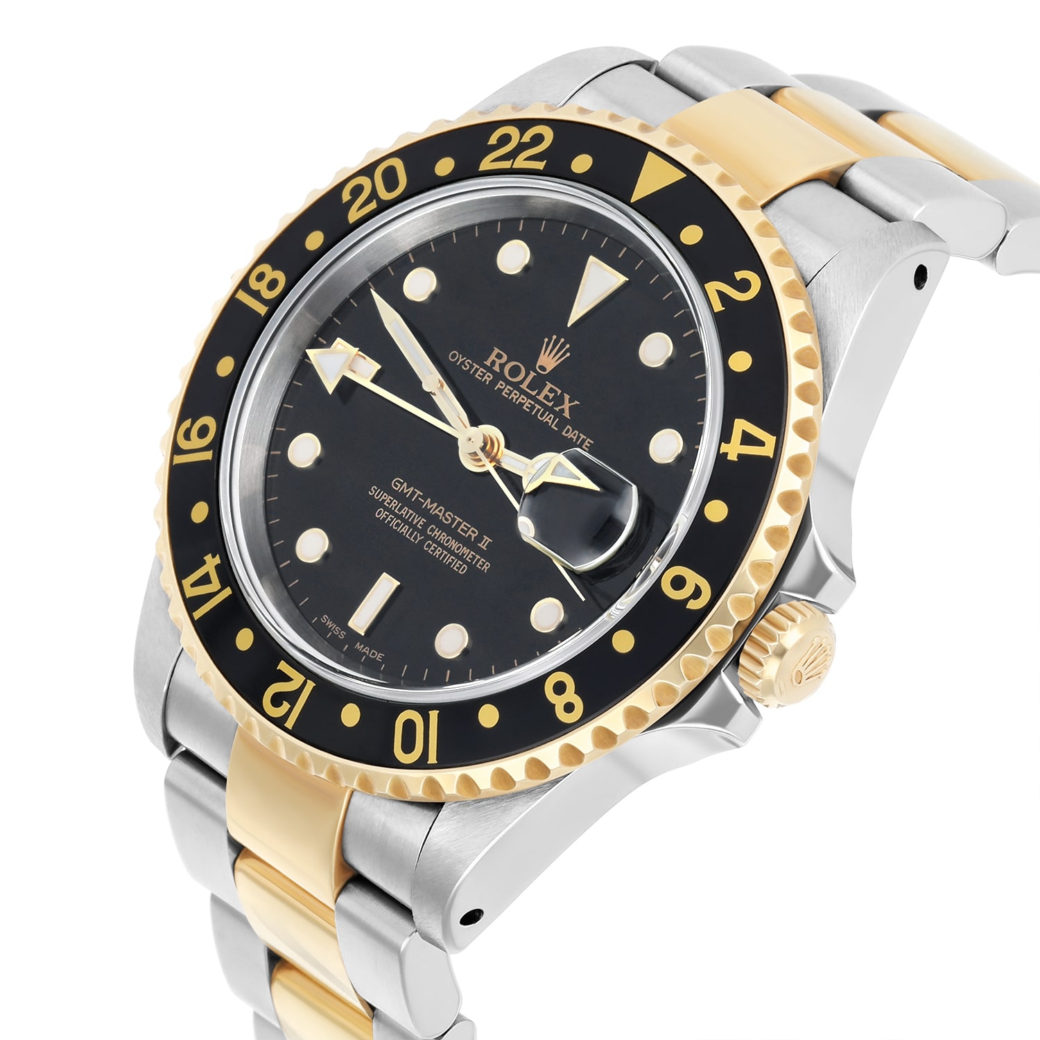 Rolex GMT-Master II 16713 18K & Stainless Steel Black Dial 40mm Watch