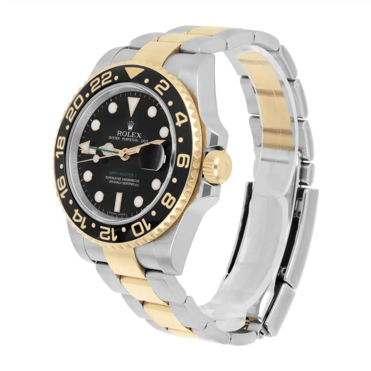 Rolex GMT-Master II 40mm 116713LN Oyster Stainless Steel & Yellow Gold Watch Black Dial – image 4
