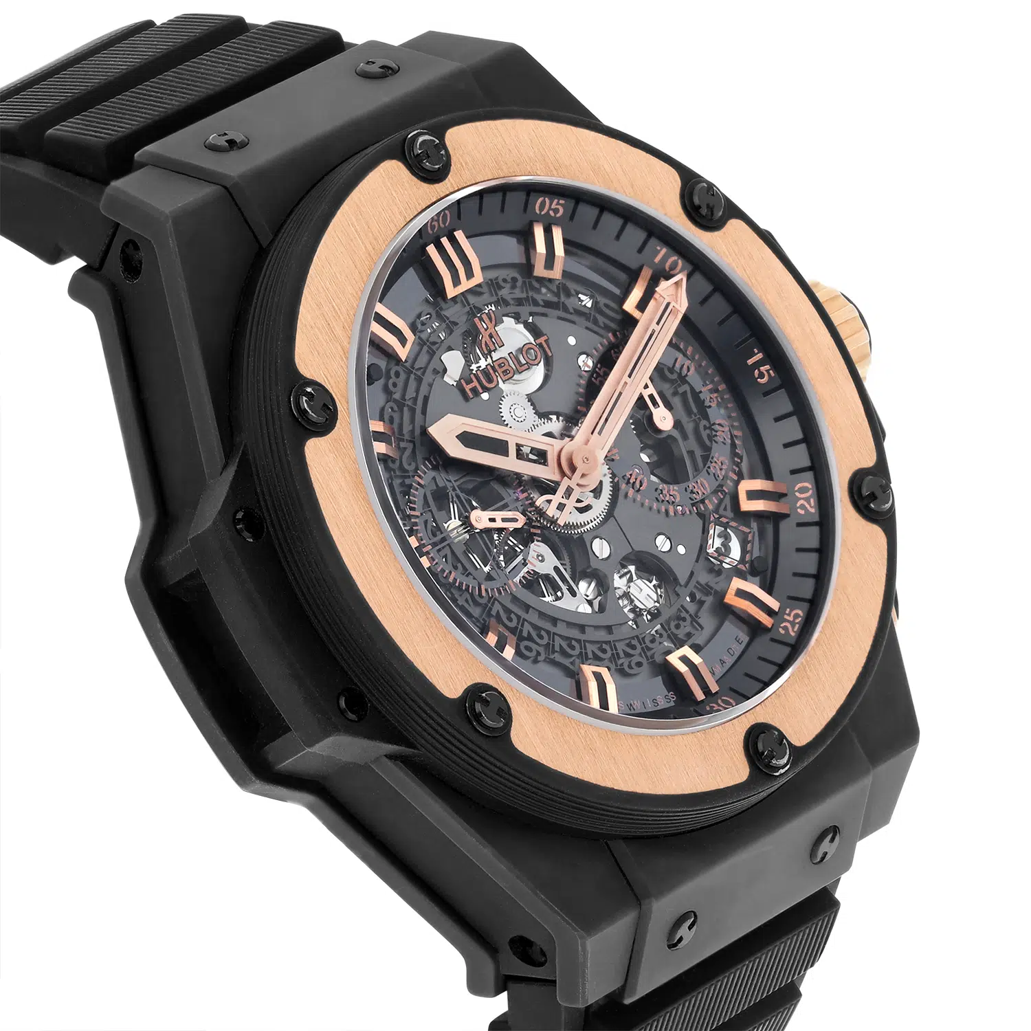 Hublot King Power Unico 701.CO.0180.RX Rose Gold Ceramic King Gold Skeleton – image 5