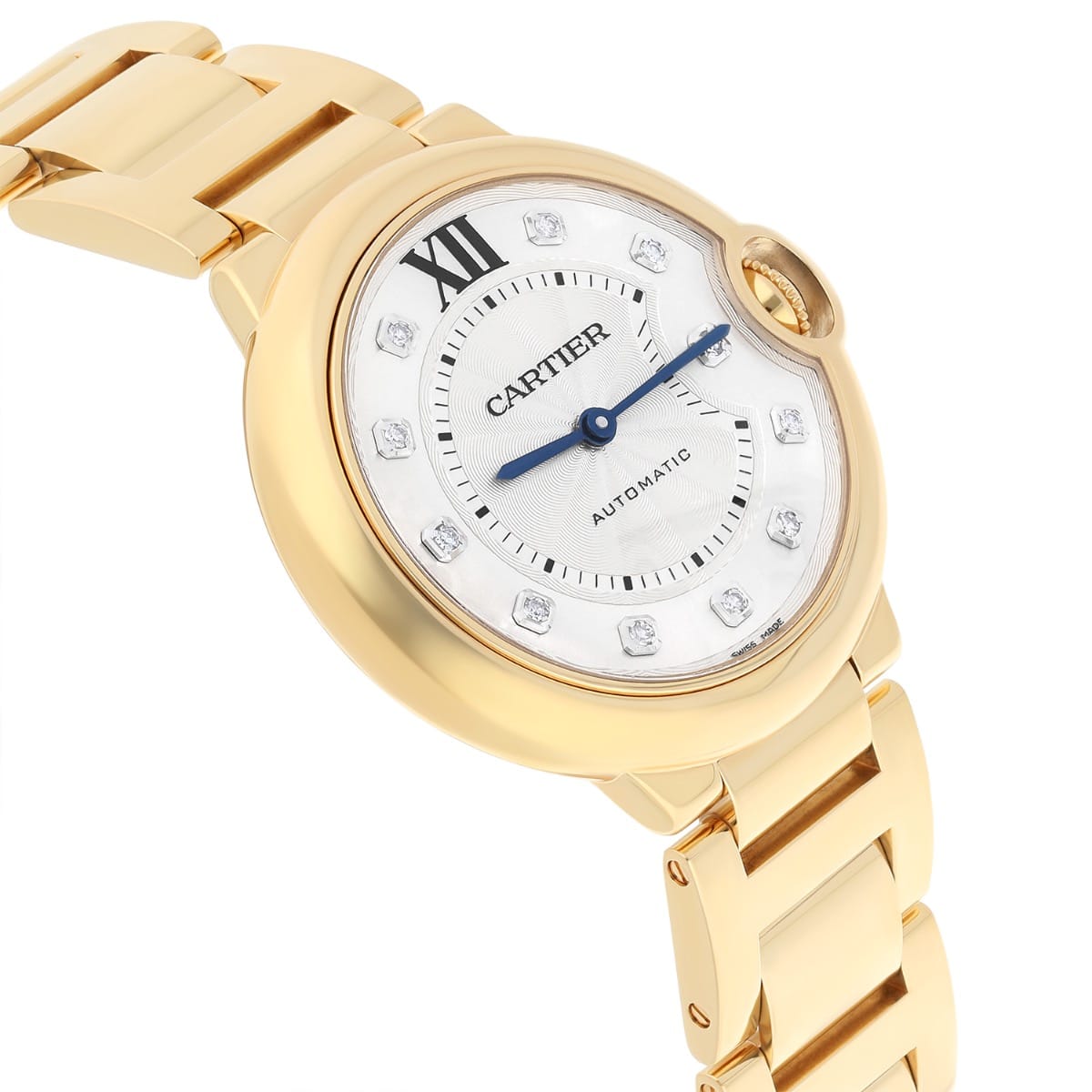 Cartier Ballon Bleu 36mm 18K Yellow Gold with Diamond Dial 3002