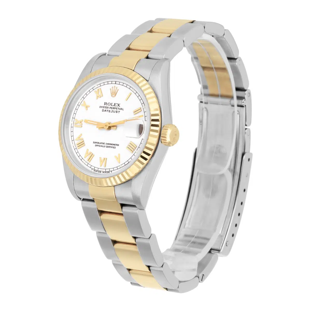 Rolex Datejust 31mm 68273 White Roman Two Tone Watch Circa 1997 Complete Oyster – image 4