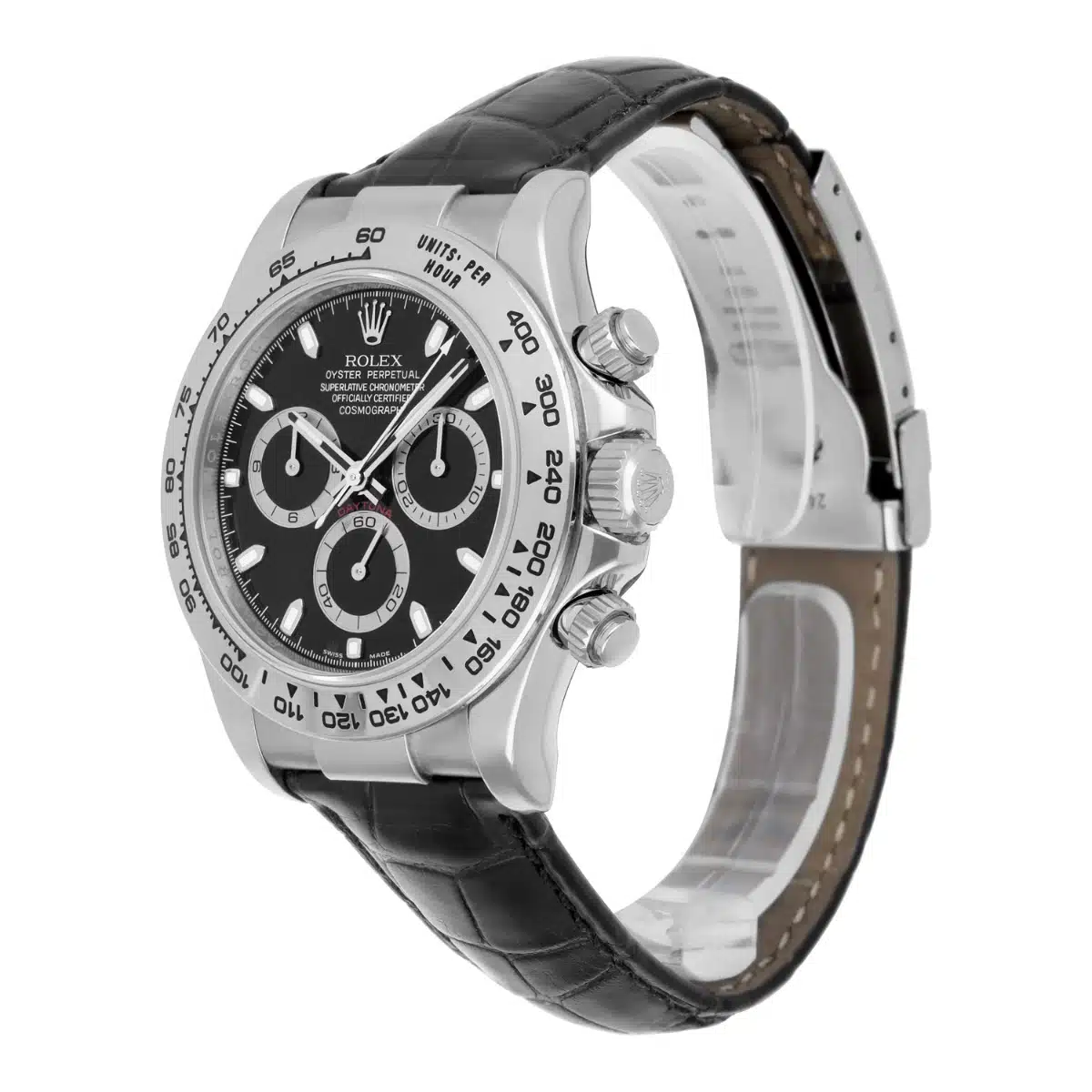 Rolex Cosmograph Daytona 116519 18k White Gold Mens Watch Strap Box Papers – image 4