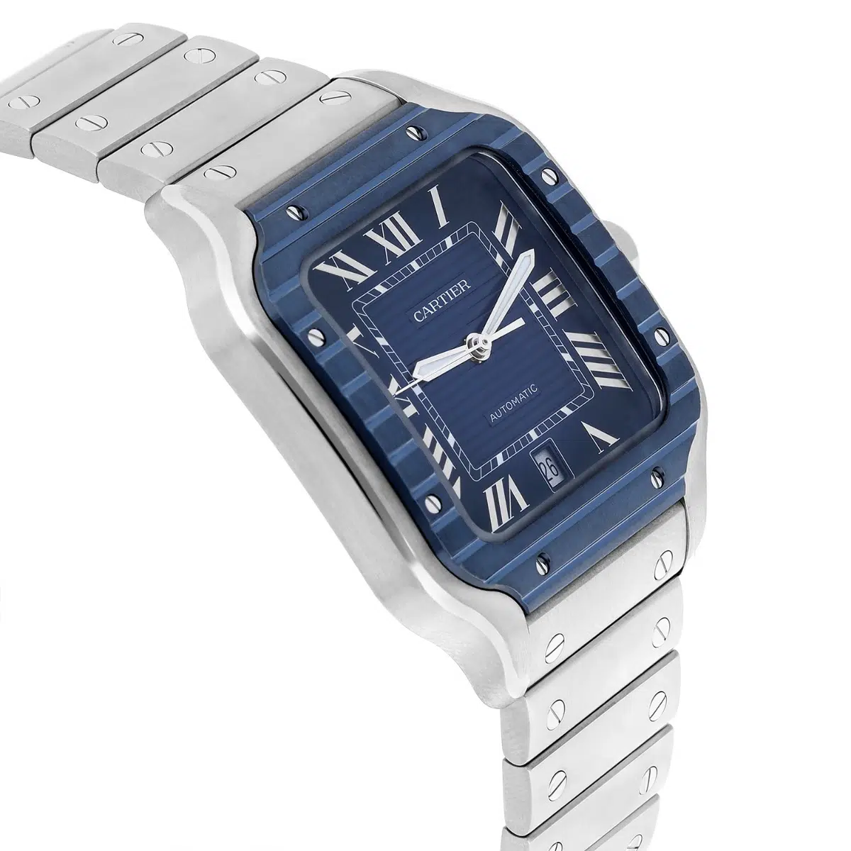 Cartier Santos De Cartier Blue Dial Stainless Steel Men's Watch WSSA0048 Complete – image 5