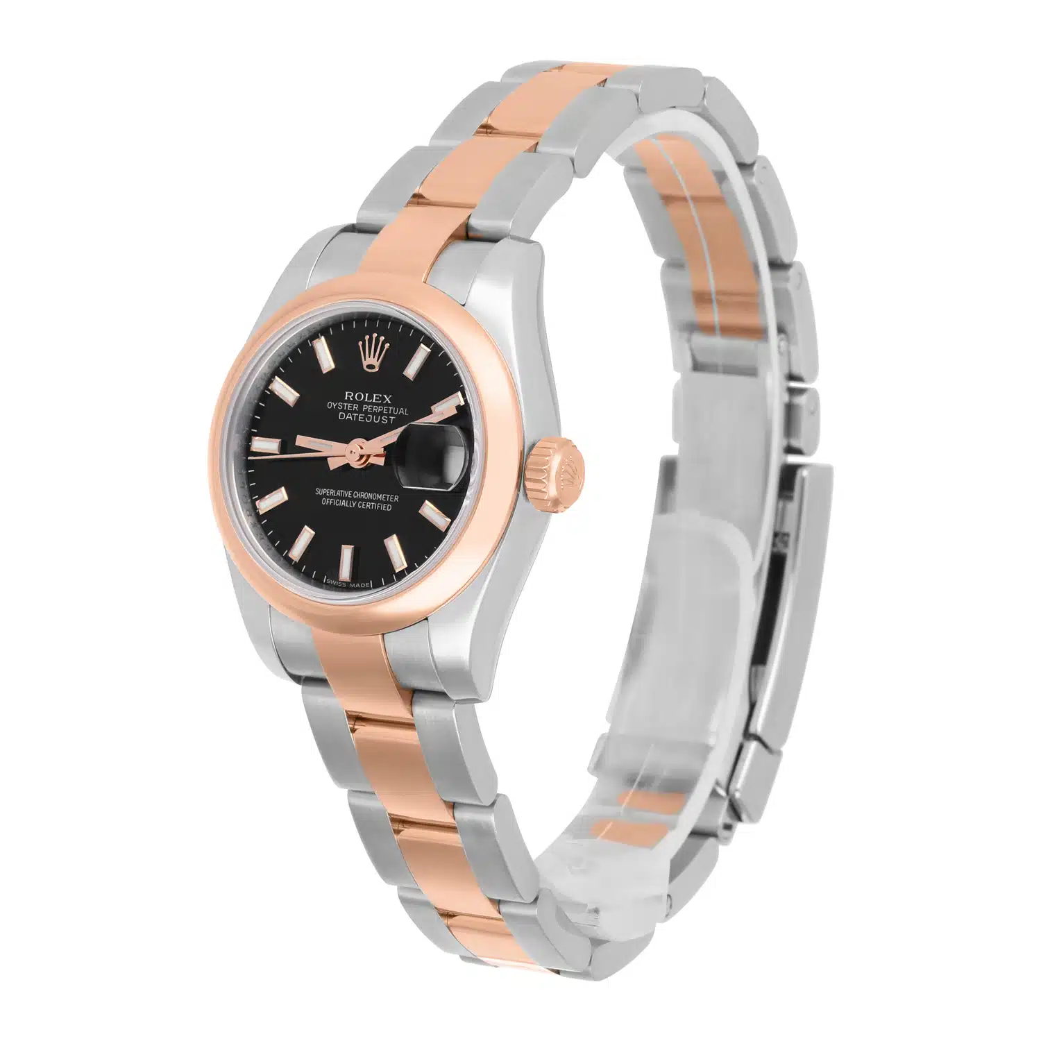 Discontinued Rolex Datejust 179161 Ladies 26mm Black Dial Two Tone Rose 2020 – image 3
