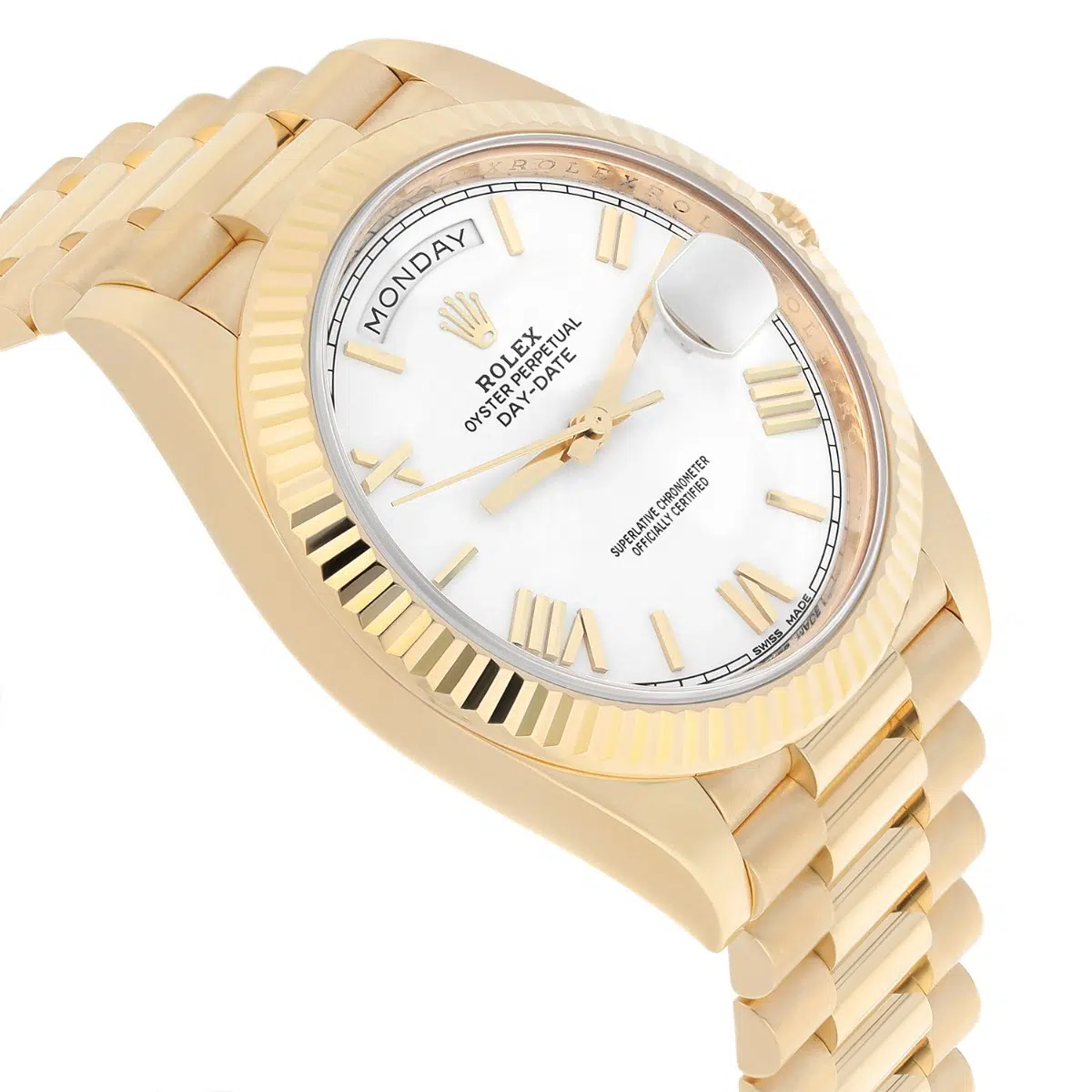 Rolex Day-Date 40 Presidential 228238 White Dial Yellow Gold Watch Complete – image 6