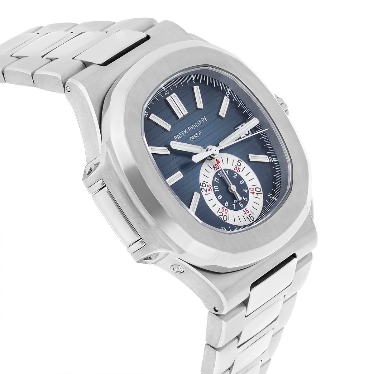 Patek Philippe Nautilus 5980/1A-001 Gradient Blue Dial Steel Bracelet Box/Papers