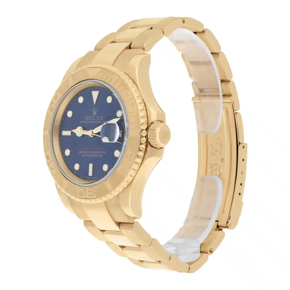 Rolex Yacht-Master 40mm Yellow Gold Blue 16628 Original Papers and Service Card – image 4