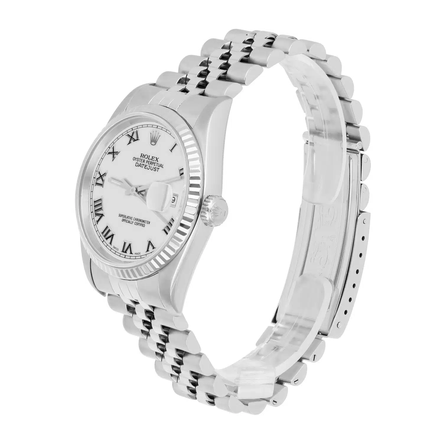 Rolex Datejust 36mm Stainless Steel 16234 White Roman Dial, Jubilee Circa - 1995 – image 4