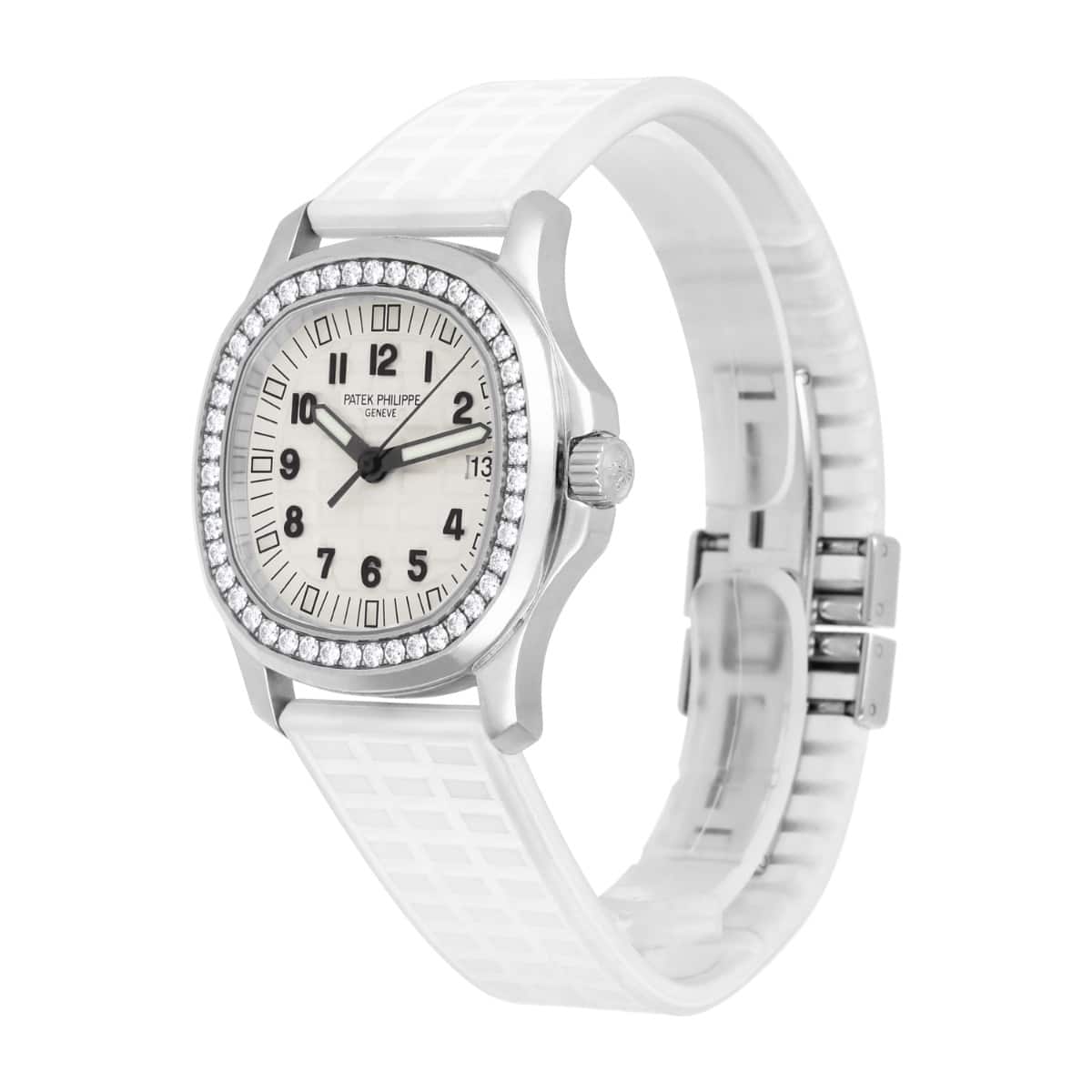 Patek Philippe Aquanaut 5067A White Dial Ladies Watch with Diamonds Papers 2010