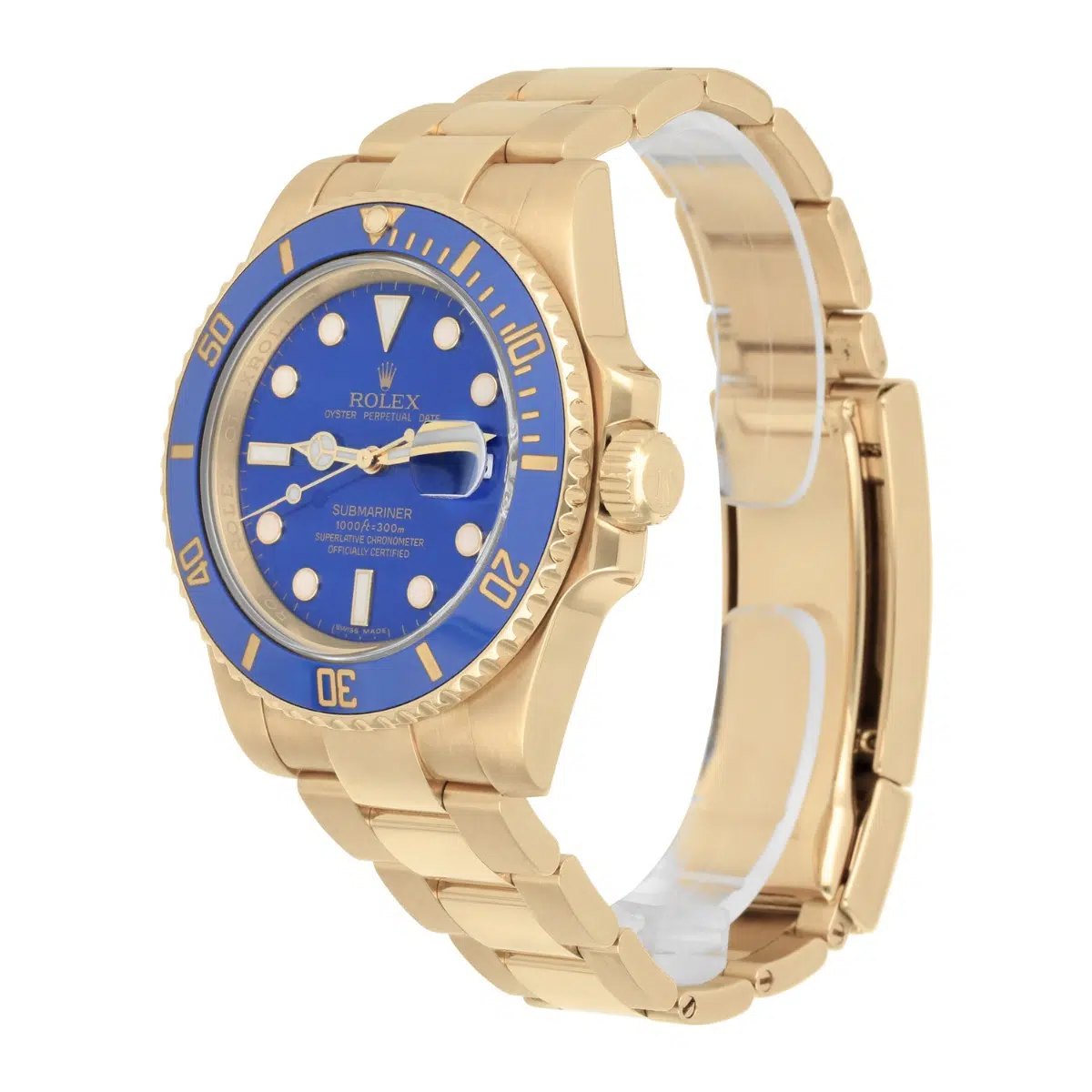 Rolex Submariner Ceramic Blue 116618LB Yellow Gold 40mm Watch - 2009 – image 4