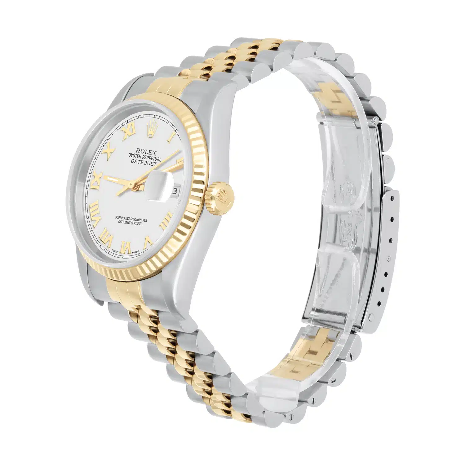 Rolex Datejust 36mm Two Tone White Roman Dial Jubilee 16233 – image 3