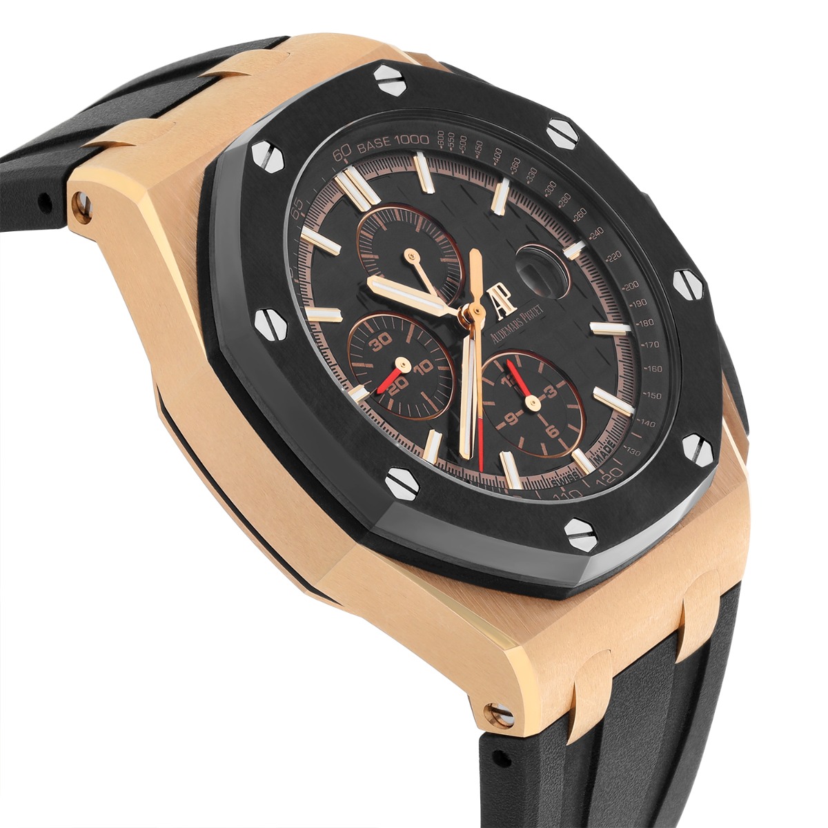 Audemars Piguet 26401RO.OO.A002CA.02 Royal Oak Offshore Black Dial Black Strap
