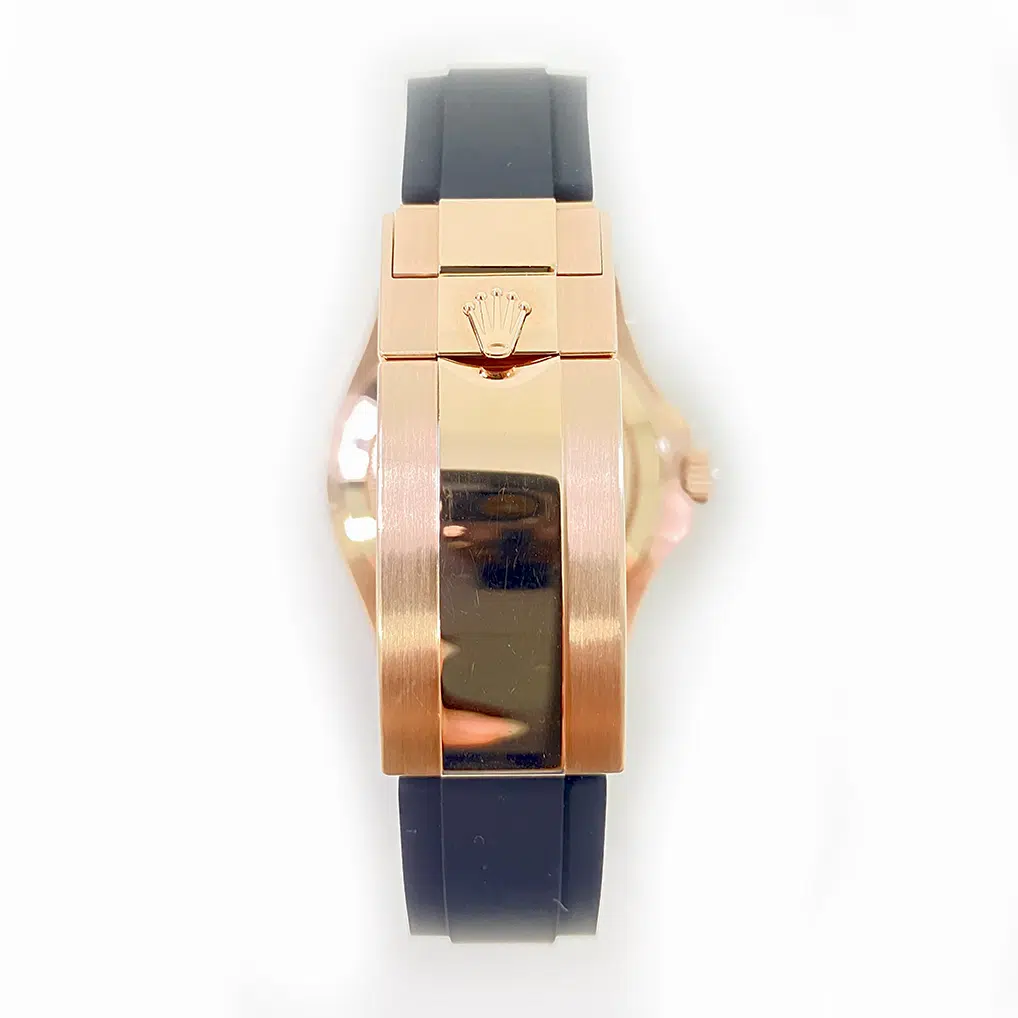 Rolex Yacht-Master 40mm 126655-0005 Rose Gold with Black Rubber Pave Diamond Dial Watch – image 5