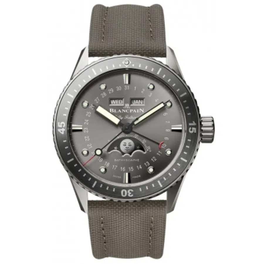 Blancpain Fifty Fathoms  5054-1210-G52A Grey Fabric Strap And Grey Dial