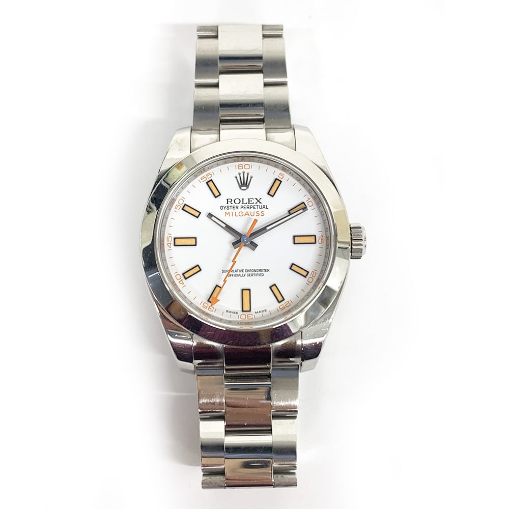 Rolex 116400 Milgauss 40mm Stainless Steel with White Dial Watch 2008