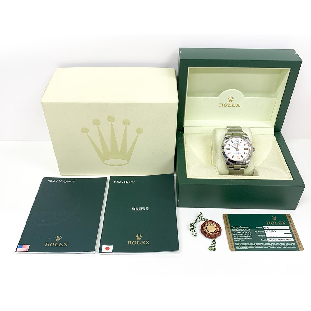 Rolex 116400 Milgauss 40mm Stainless Steel with White Dial Watch 2008