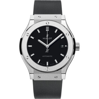 Hublot Classic Fusion Titanium 511.NX.1171.RX Black Dial Black Rubber Watch 2024