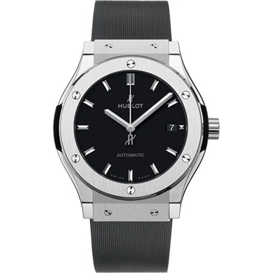 Hublot Classic Fusion Titanium 511.NX.1171.RX Black Dial Black Rubber Watch 2024