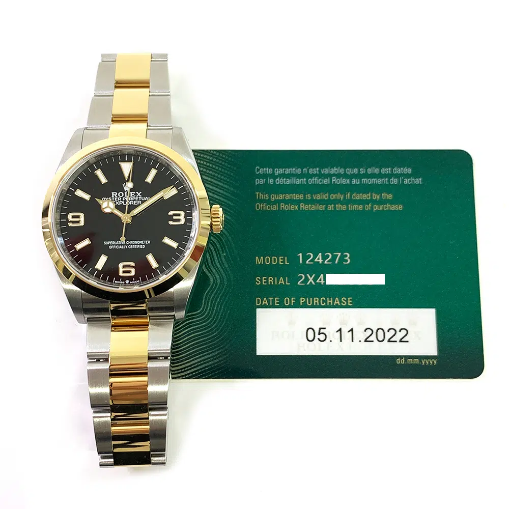 Rolex Explorer 36 Gold and Steel 124273 Black Arabic/Index Dial Oyster Watch 2022 – image 2