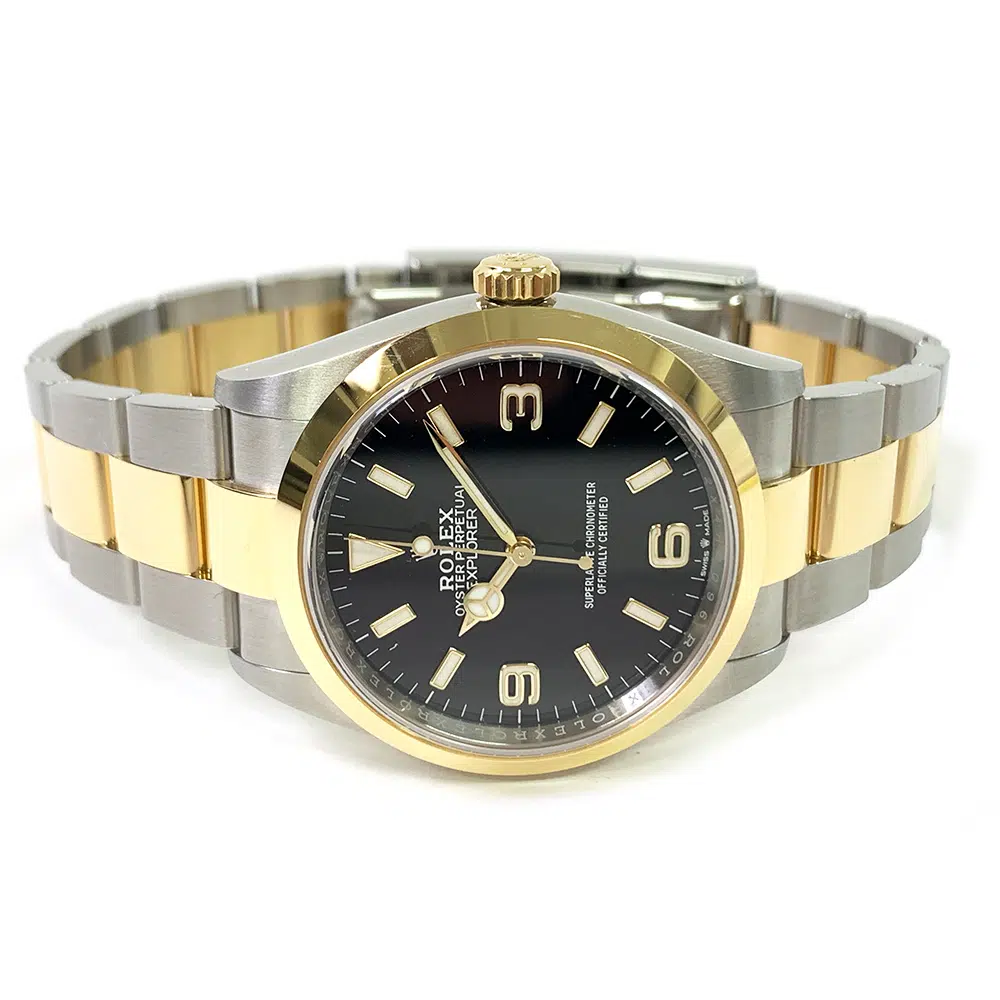 Rolex Explorer 36 Gold and Steel 124273 Black Arabic/Index Dial Oyster Watch 2022 – image 4