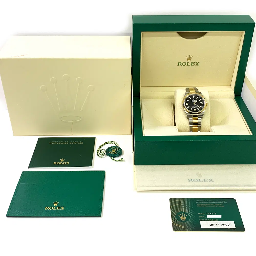 Rolex Explorer 36 Gold and Steel 124273 Black Arabic/Index Dial Oyster Watch 2022 – image 8