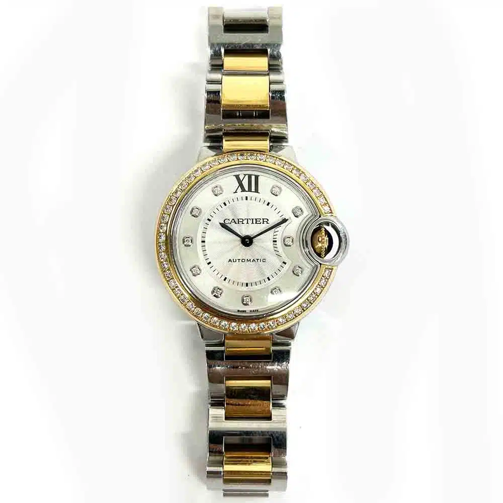 Cartier Ballon Bleu 33mm Diamond Bezel WE902077 with Silver Dial 2015 Watch – image 7