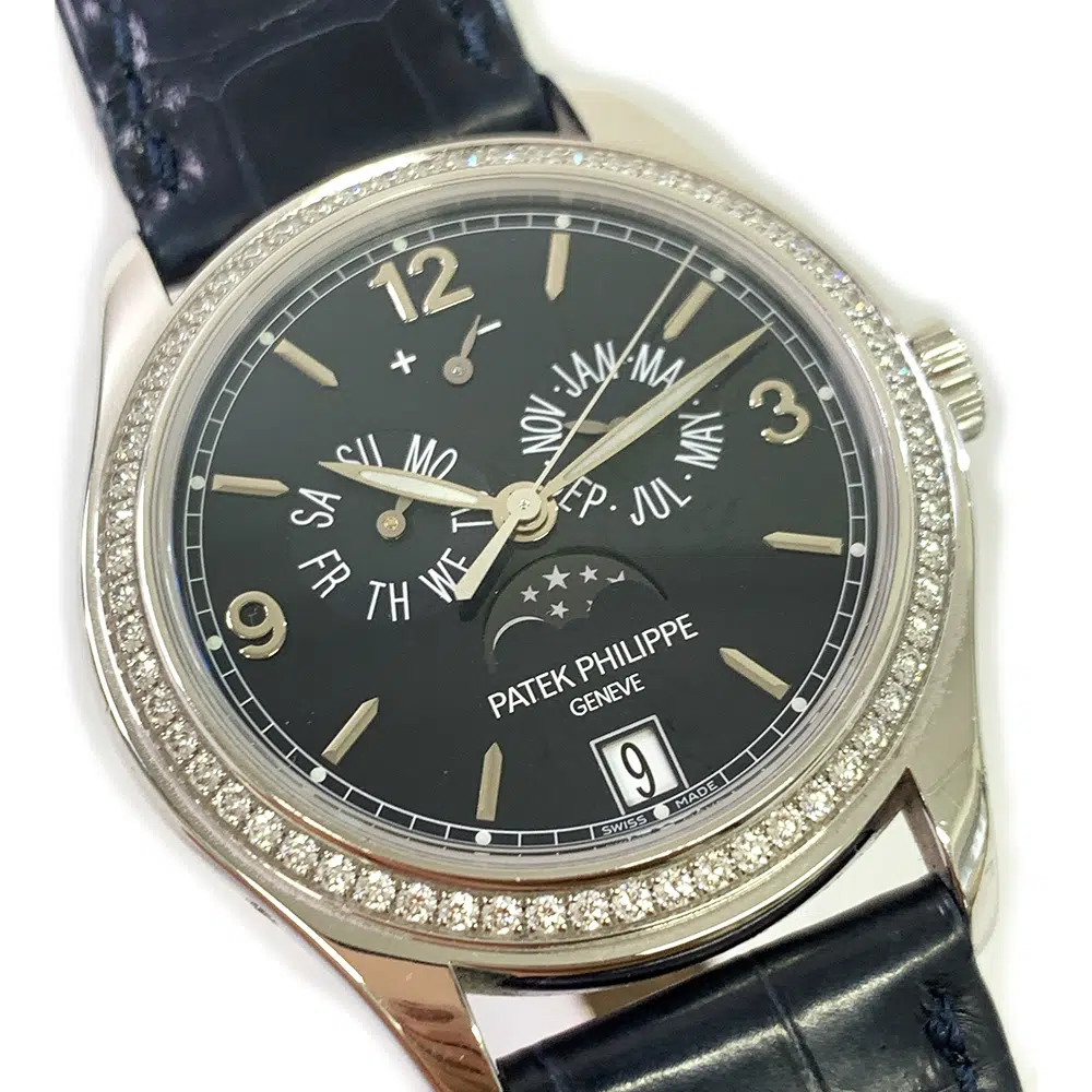 Patek Philippe Complications Ladies Annual Calendar 5147G-001 White Gold Watch with Blue Leather Watch Blue Dial – image 7