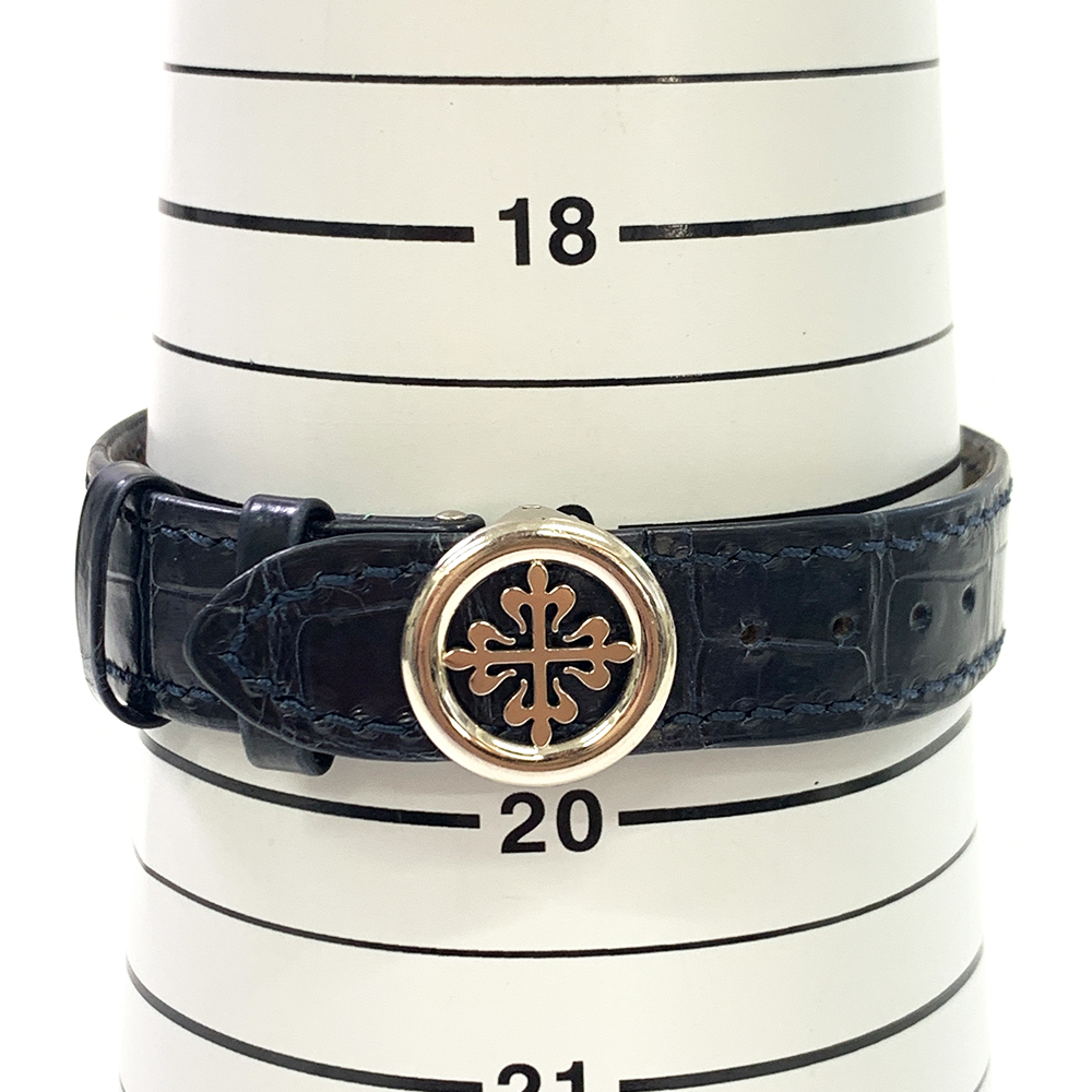 Patek Philippe Complications Ladies Annual Calendar 5147G-001 White Gold Watch with Blue Leather Watch Blue Dial