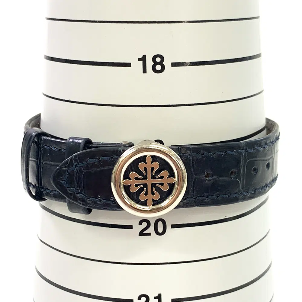 Patek Philippe Complications Ladies Annual Calendar 5147G-001 White Gold Watch with Blue Leather Watch Blue Dial – image 10