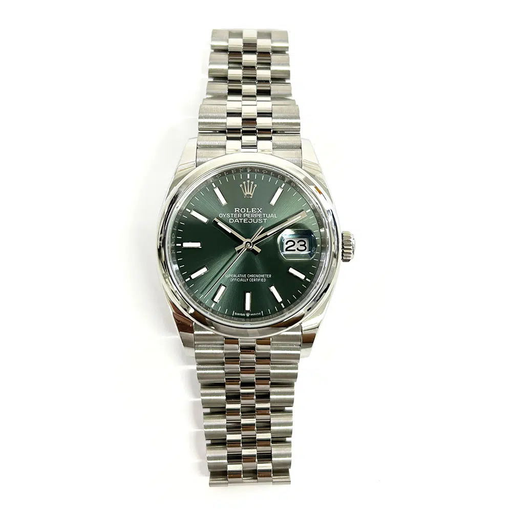 Rolex Datejust Jubilee Bracelet 36mm Stainless Steel Watch 126200-0023 Green Index Dial 2024 – image 3