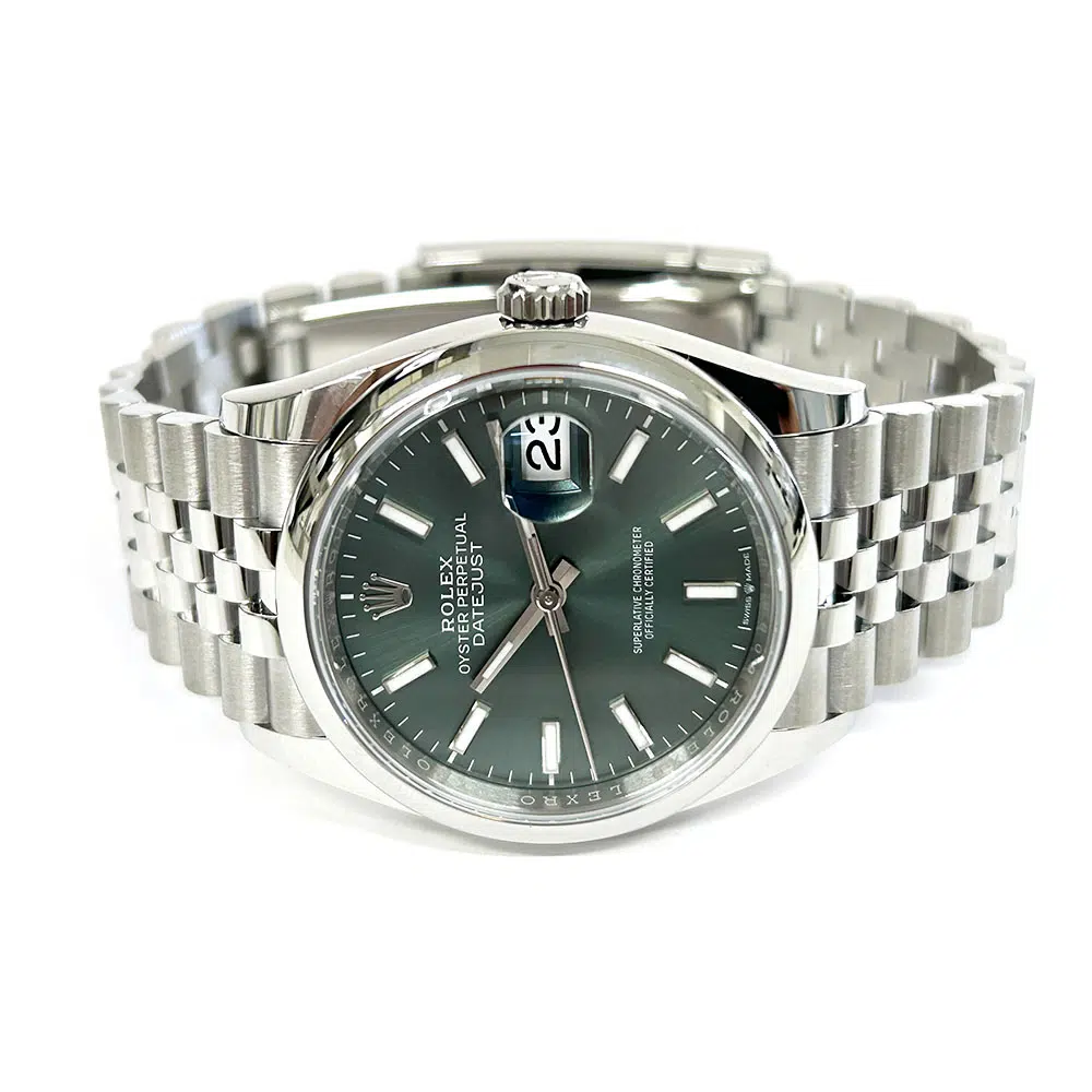 Rolex Datejust Jubilee Bracelet 36mm Stainless Steel Watch 126200-0023 Green Index Dial 2024 – image 4
