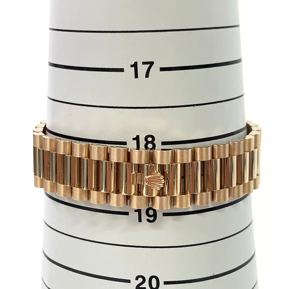 Rolex Day-Date 36mm President 128235-0041 Rose Gold Watch Eisenkiesel Diamond Dial MINT 2023 – image 6